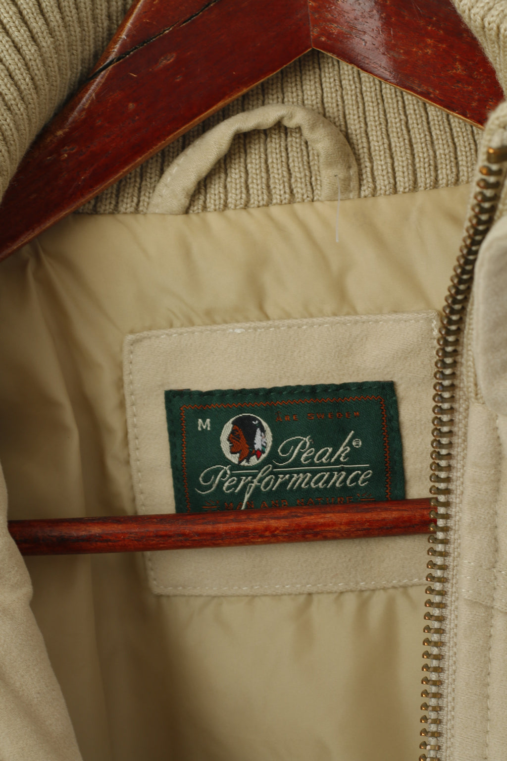 Giacca da donna M Peak Performance Bomber in cotone beige Mollie J Top con cerniera intera