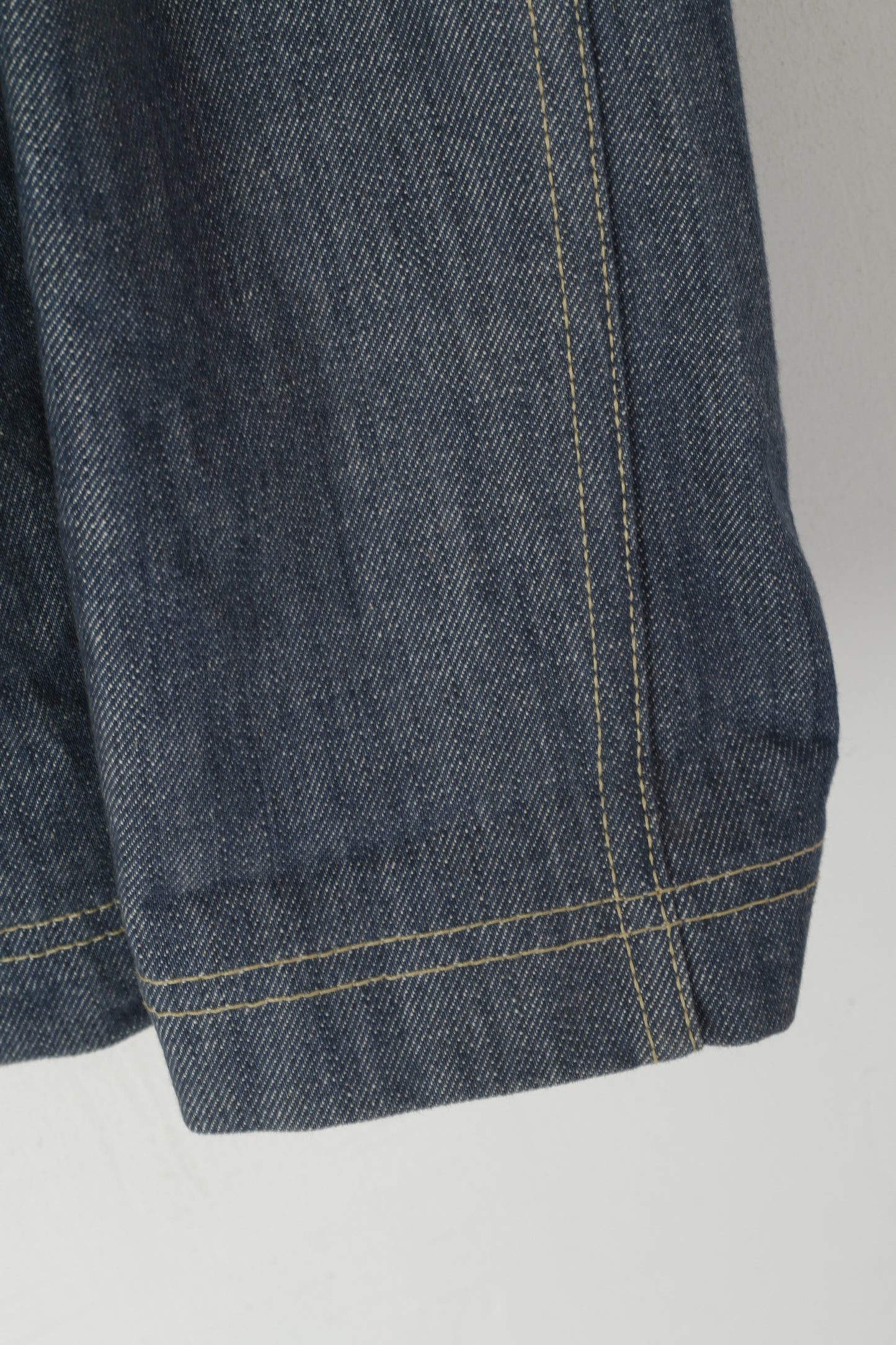 Tommy Hilfiger Denim Men S Jacket Blue Cotton Jeans East Coast Buttoned Top