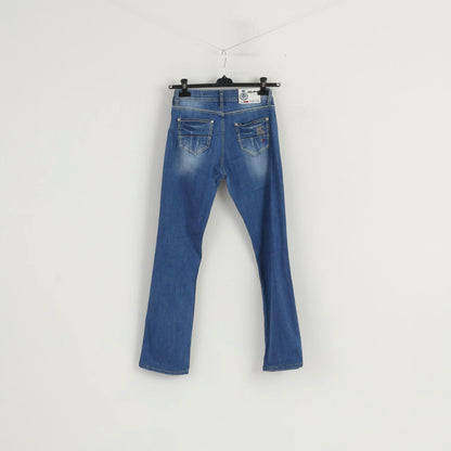 Tommy Hilfiger Women 30 Jeans Trousers Blue Cotton Straight Leg Casual Pants