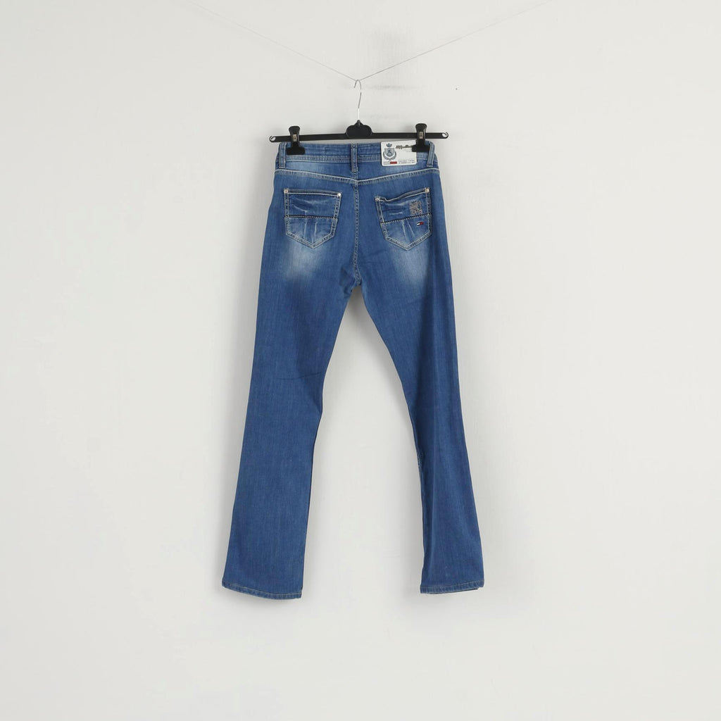 Tommy Hilfiger Women 30 Jeans Trousers Blue Cotton Straight Leg Casual Pants