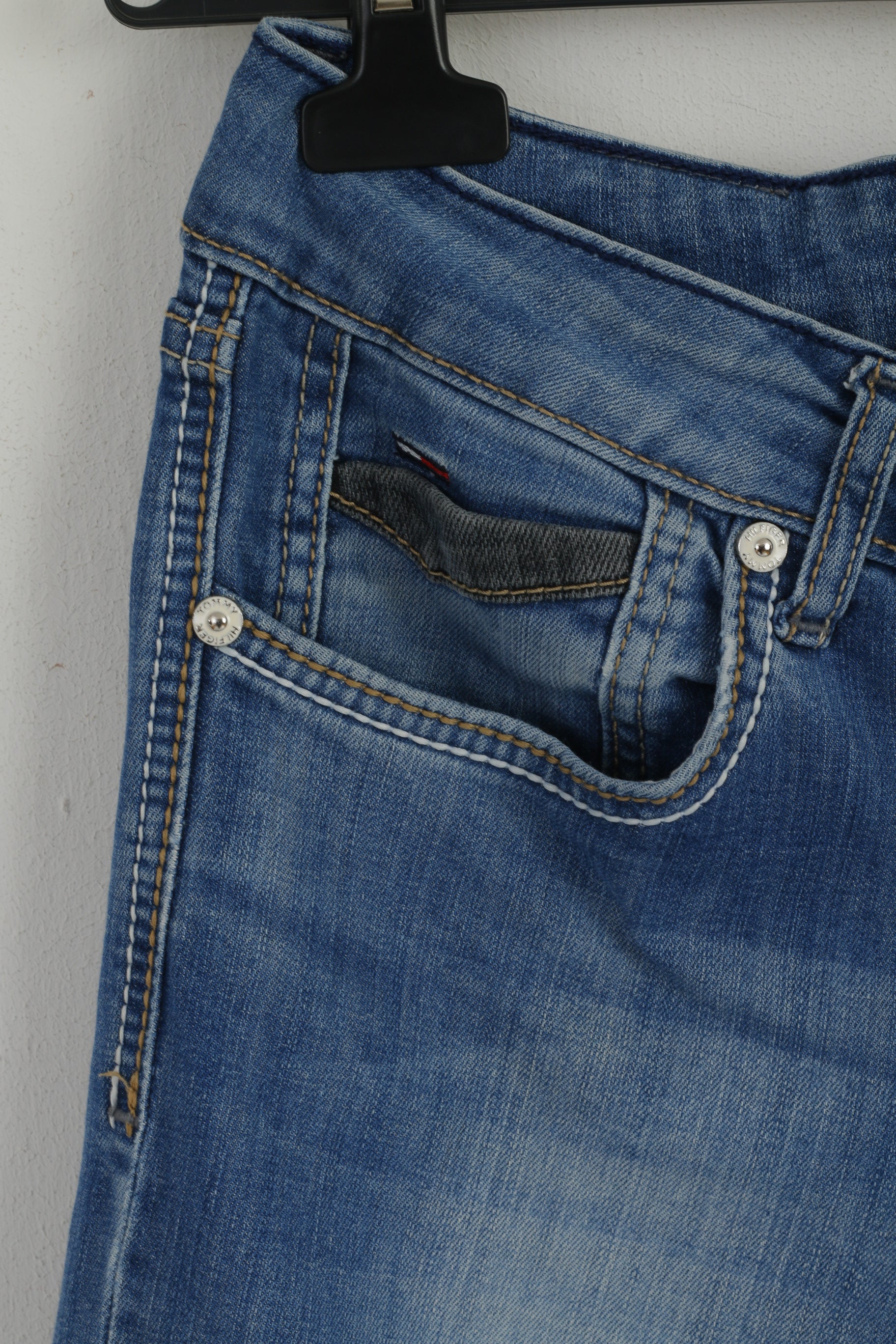 Tommy Hilfiger Women 29 Jeans Trousers Blue Cotton Straight Leg Comfort Pants