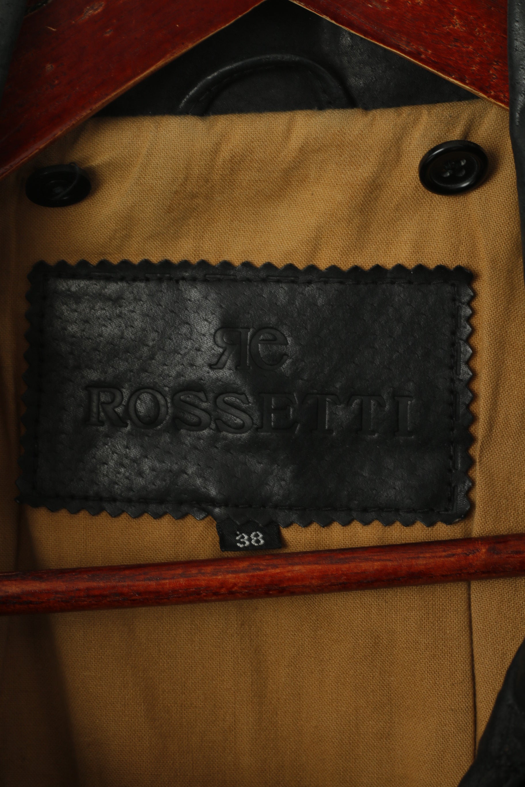 Rossetti Women 38 M Jacket Black Pig Leather Ramones Vintage Heavy Full Zipper Top