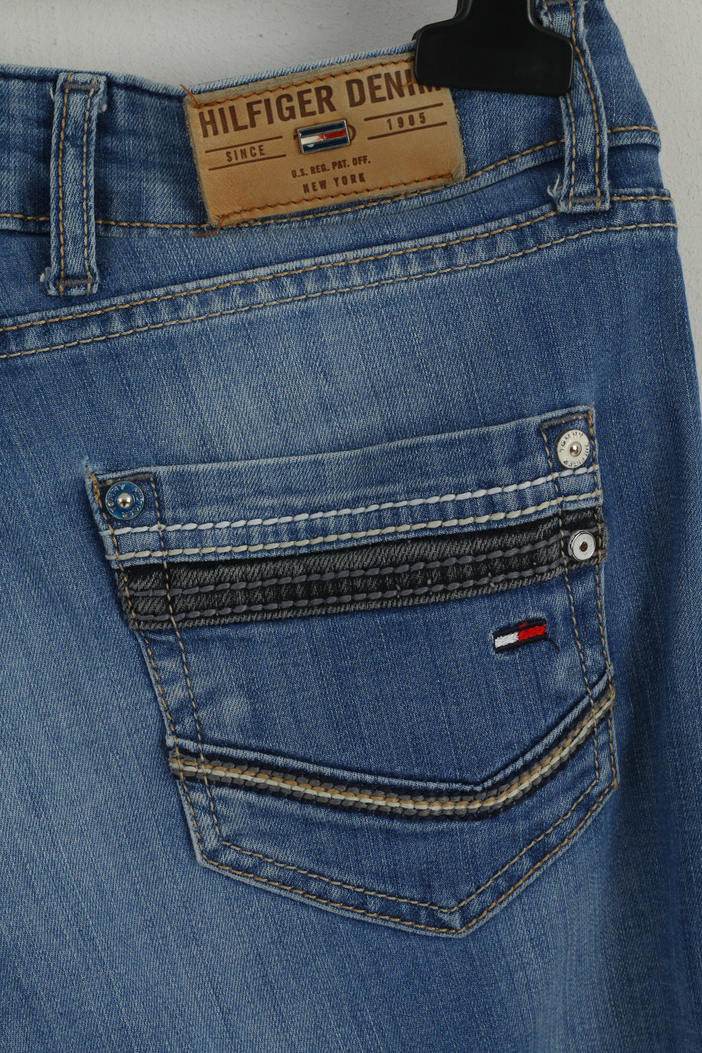 Tommy Hilfiger Women 29 Jeans Trousers Blue Cotton Straight Leg Comfort Pants