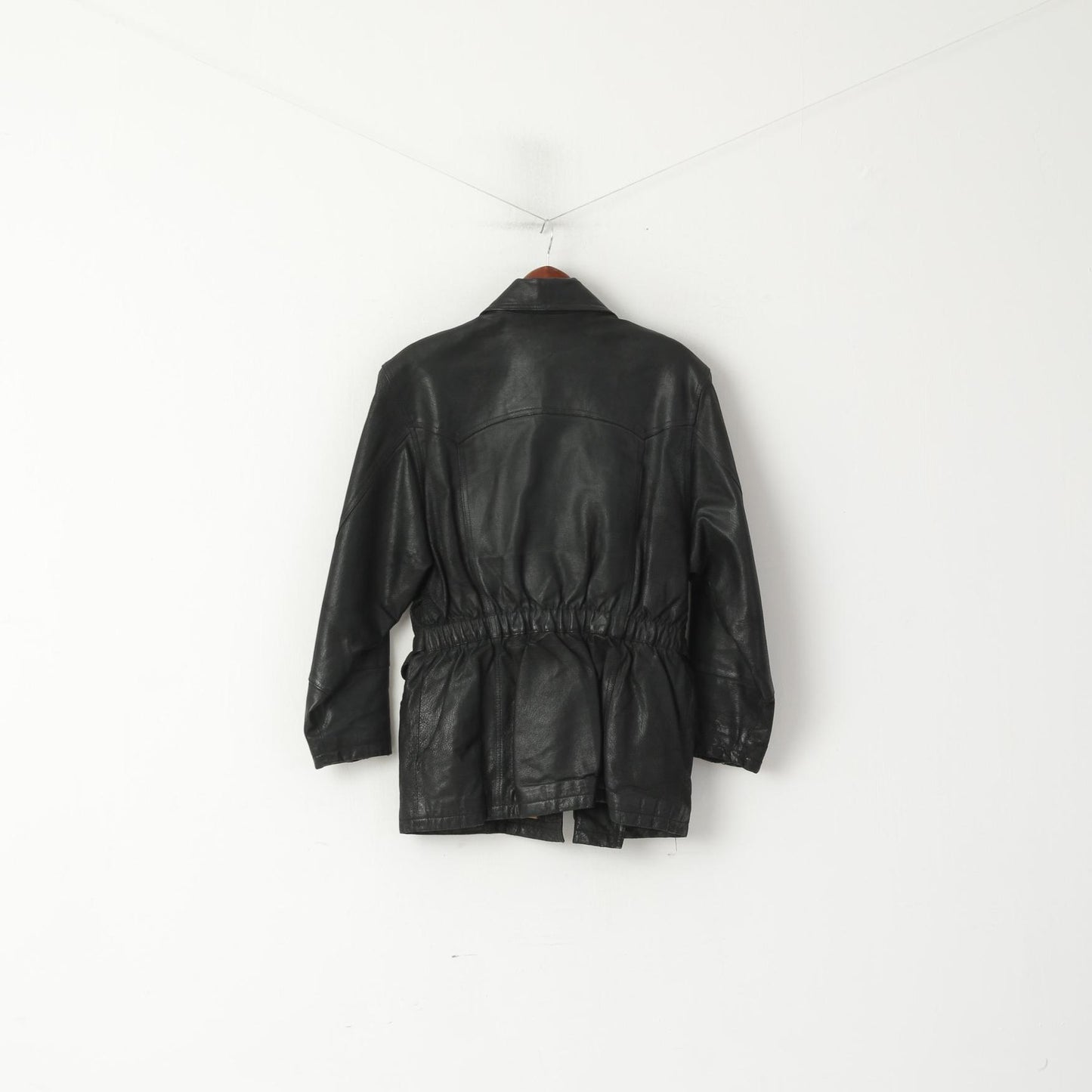 Rossetti Women 38 M Jacket Black Pig Leather Ramones Vintage Heavy Full Zipper Top