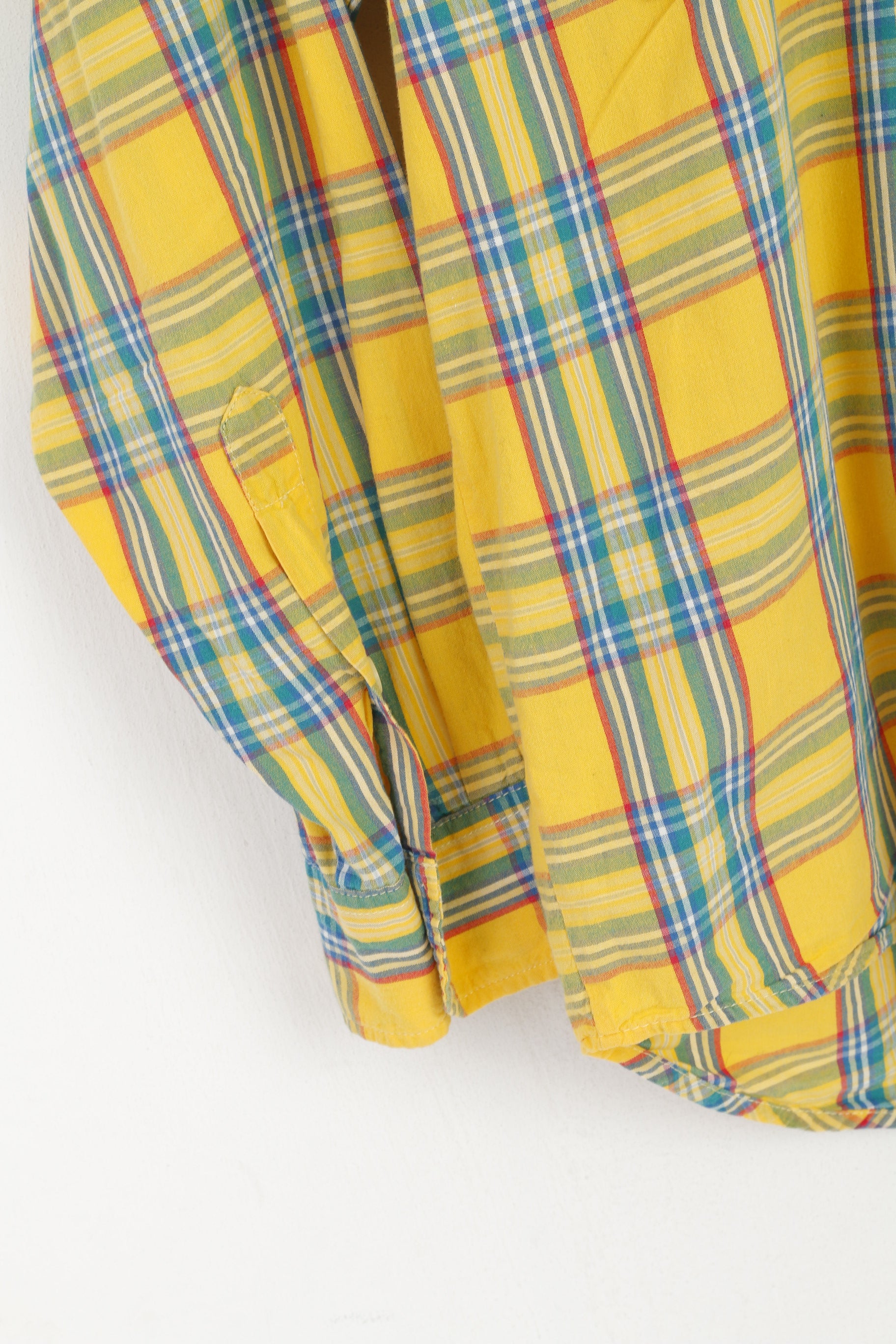 Peak Performance Chemise décontractée pour hommes à carreaux jaunes, vêtements de montagne robustes, haut en coton