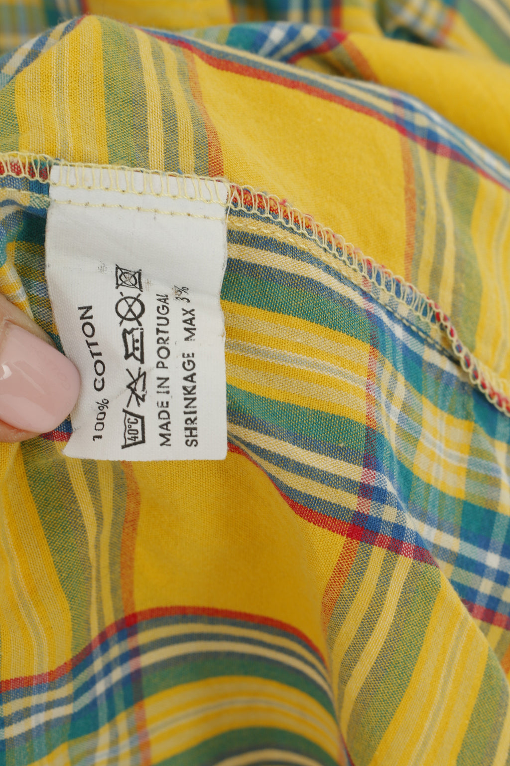 Peak Performance Chemise décontractée pour hommes à carreaux jaunes, vêtements de montagne robustes, haut en coton