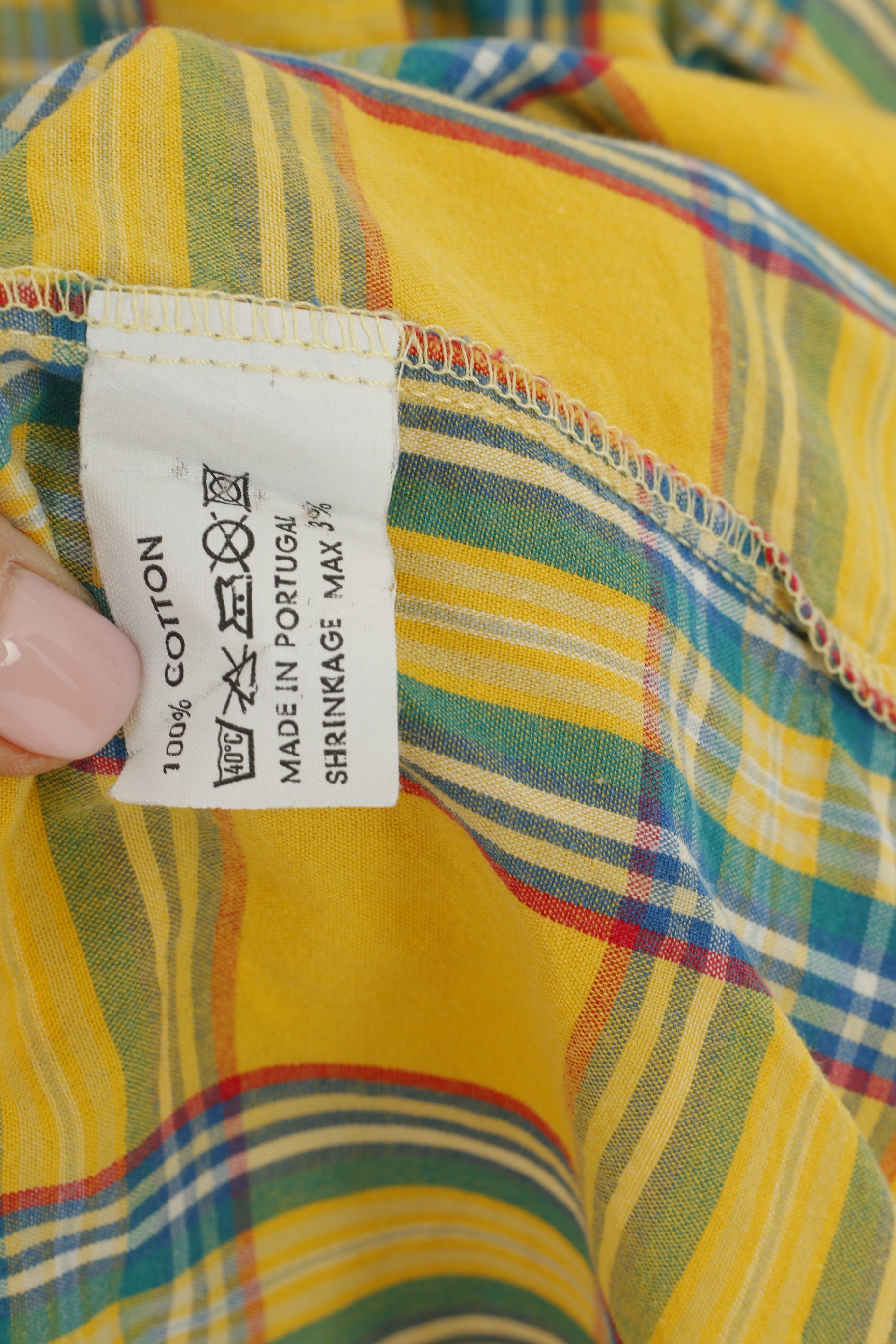 Peak Performance Chemise décontractée pour hommes à carreaux jaunes, vêtements de montagne robustes, haut en coton