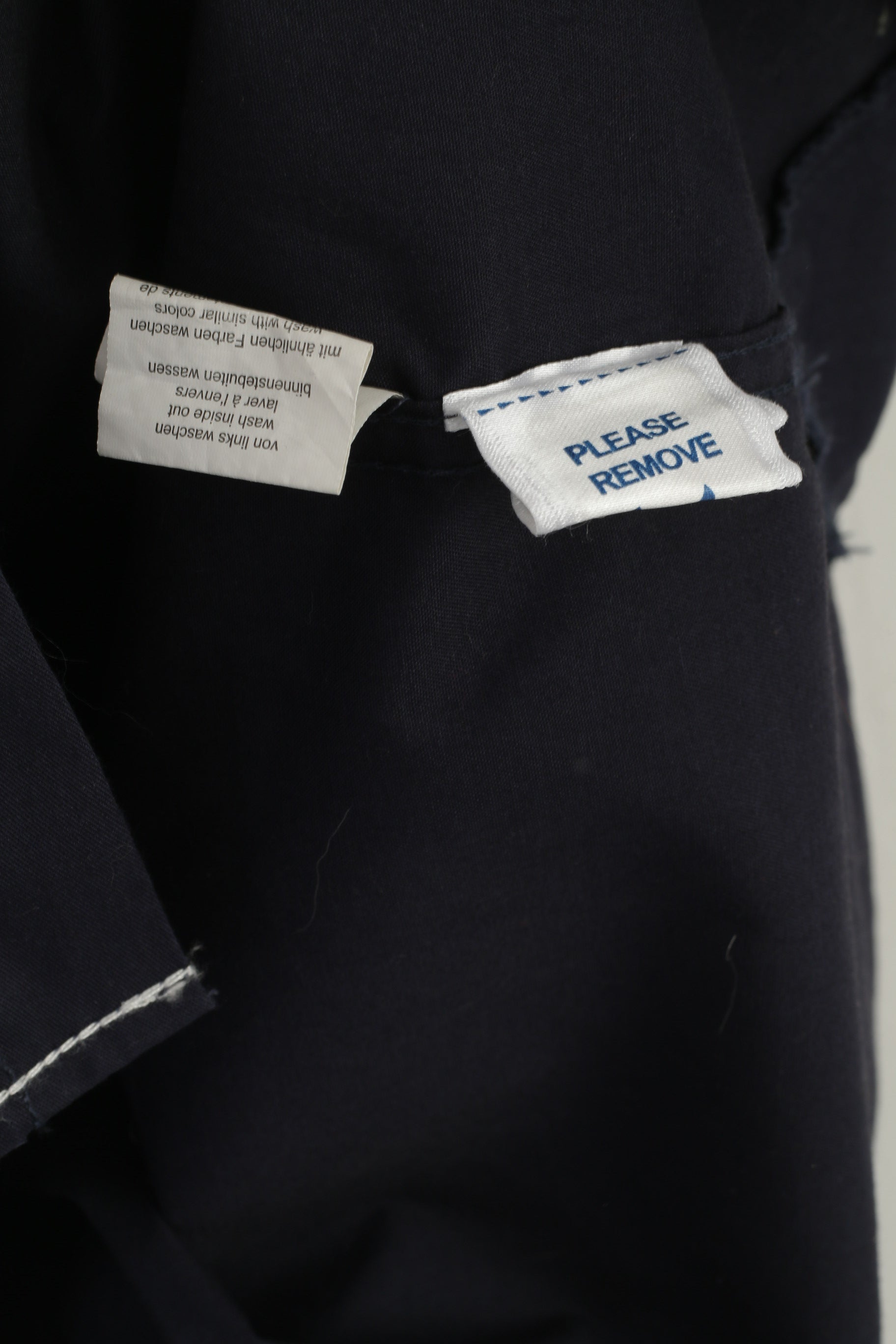 Peakstone Men 6XL Casual Shirt Navy Cotton New York City Emroidered Top