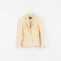 Giacca classica a tre tasche in cotone color crema da donna Calvin Klein Jeans