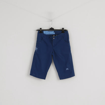 Helly Hansen Short Femme Bermuda Capri Brodé En Coton Marine