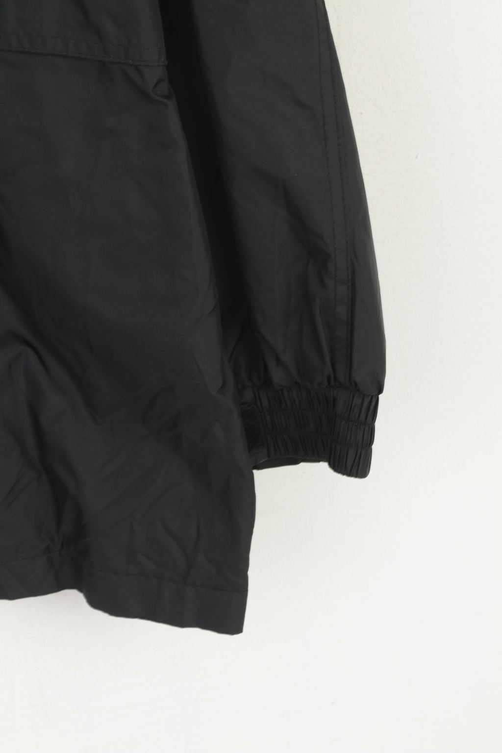 Joie de Vivre Women L Jacket Black Nylon Waterproof Hooded Natuical Sports Top