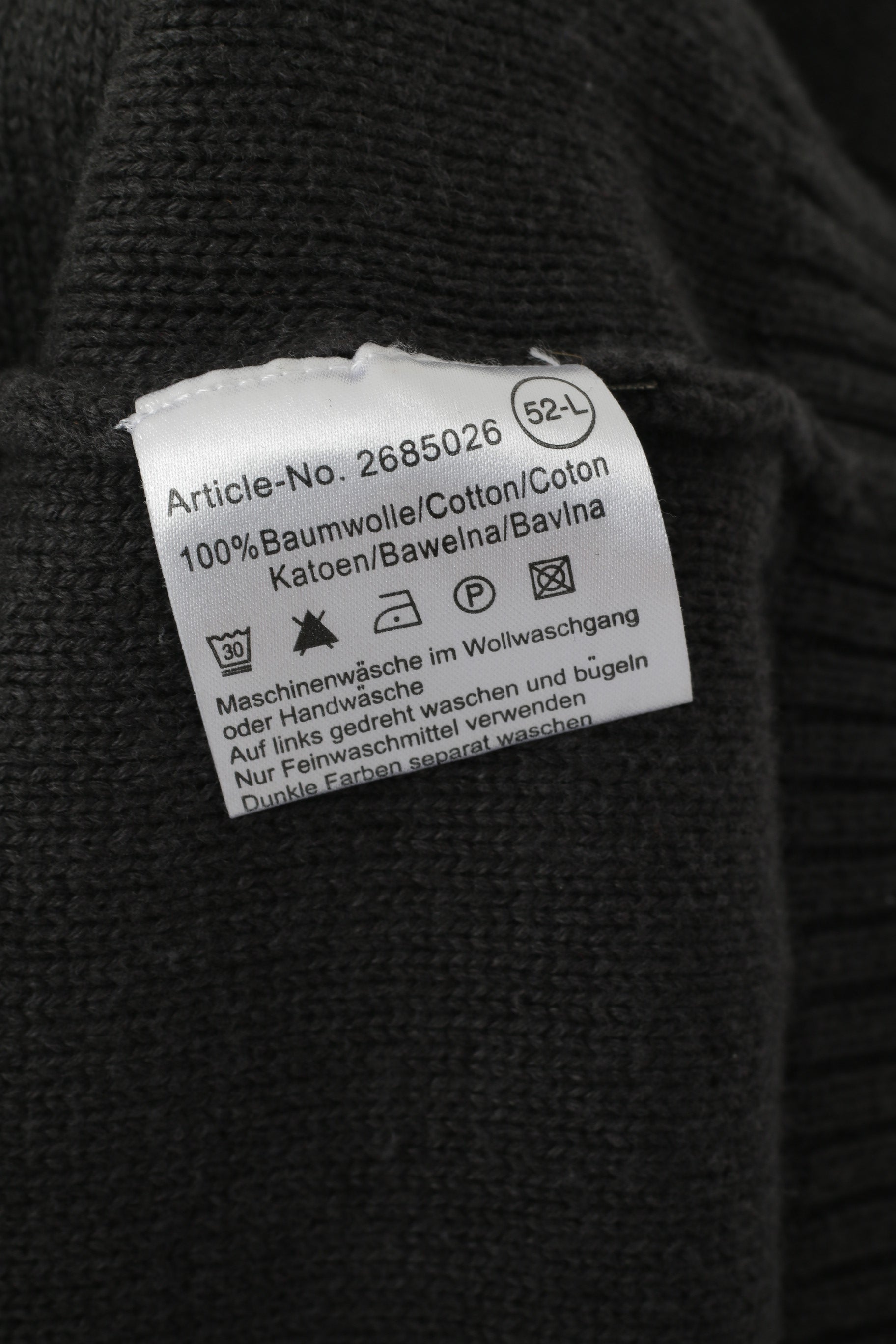 Lerros Uomo L Maglione Grigio Cotone Girocollo Deer Elk Isand Maglione del Parco Nazionale