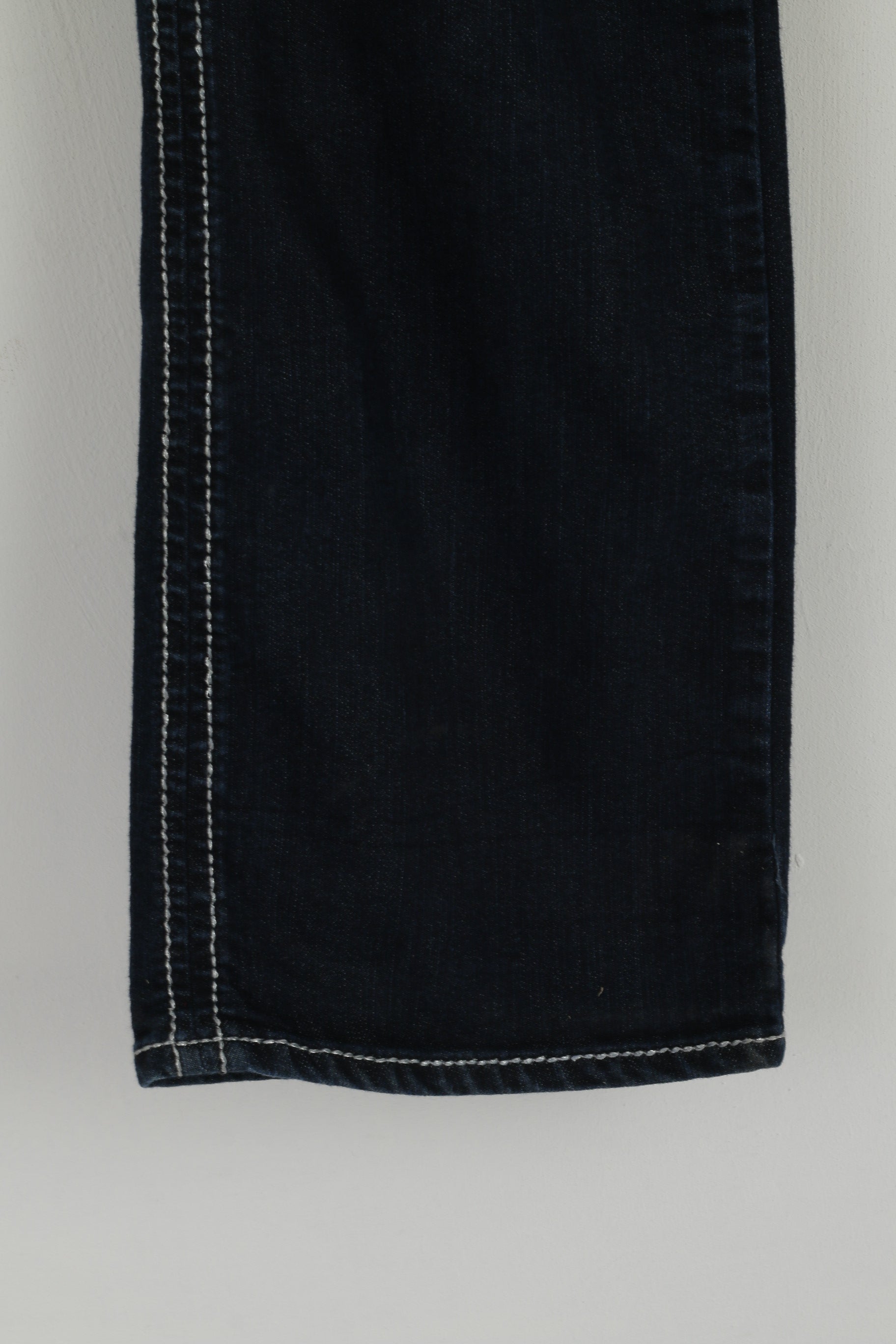 Guess Jeans Women 34 Jeans Trousers Navy Denim Cotton Regular Straight Pants