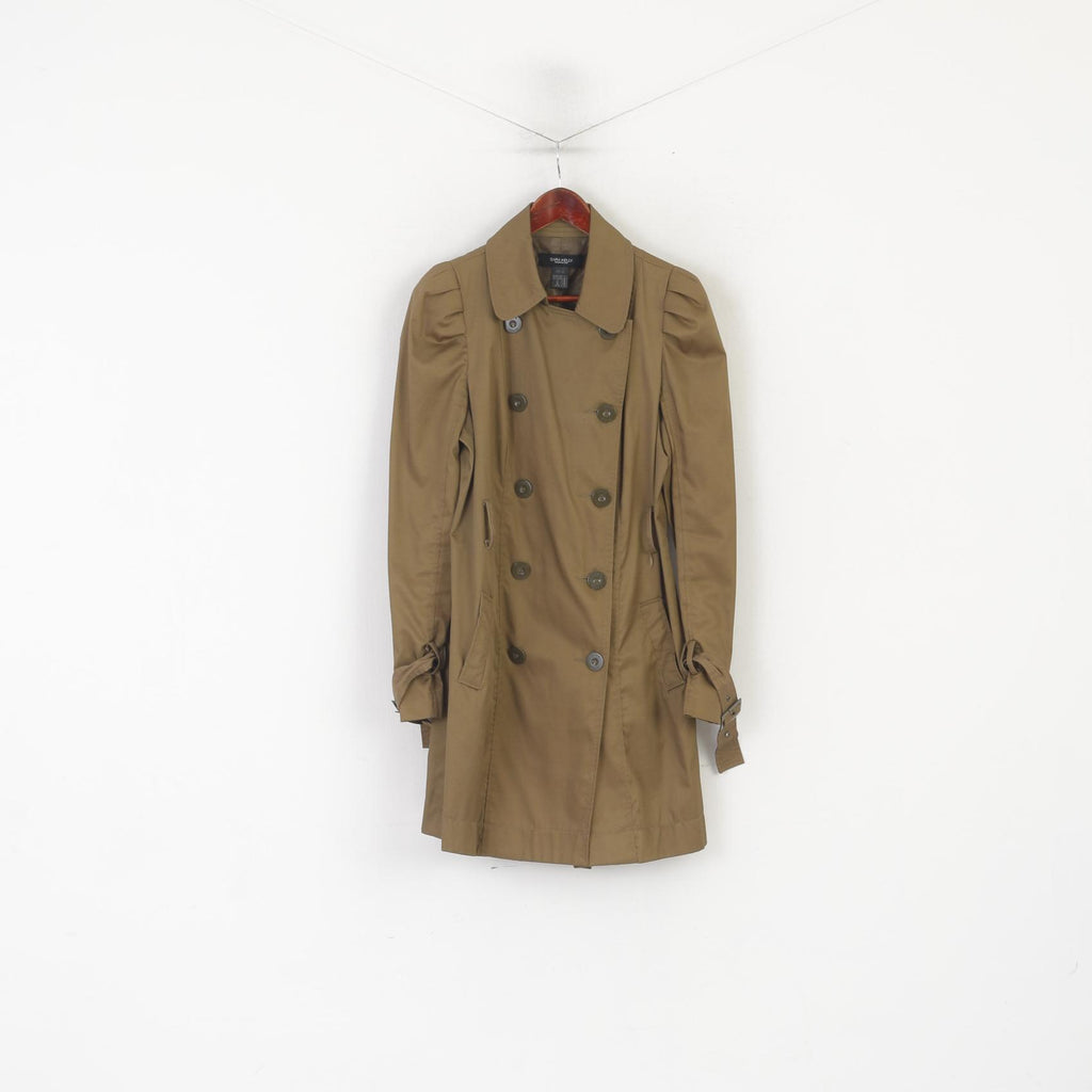 Sara Kelly by Ellos Women 16 42 Coat Gold Double Breasted Classic Shiny Top