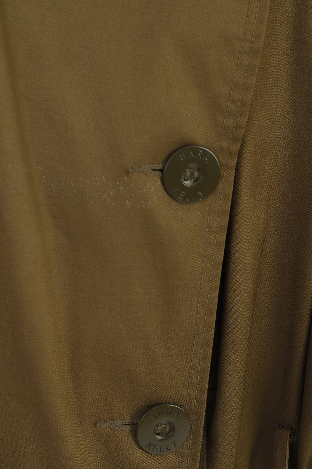 Sara Kelly by Ellos Women 16 42 Coat Gold Double Breasted Classic Shiny Top