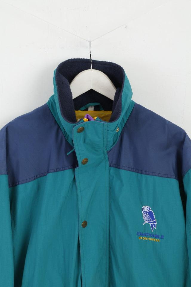 Agréable Hommes S Veste Vert Nylon Vintage Zip Up Sportswear Parka Top