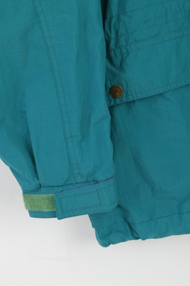 Agréable Hommes S Veste Vert Nylon Vintage Zip Up Sportswear Parka Top