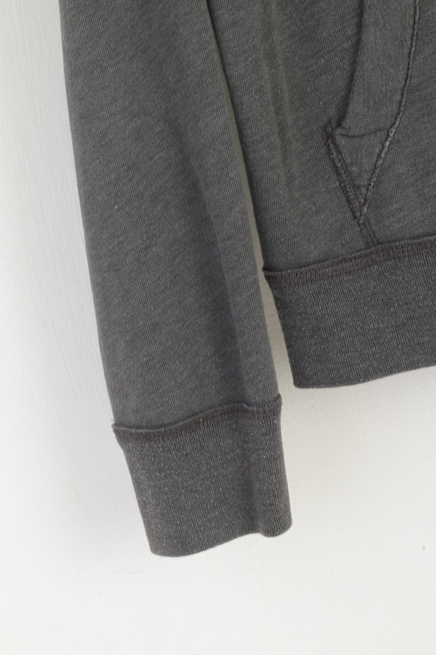 Hollister Women S Sweatshirt Grey Cotton Hooded Surf Sport Kangaroo Pocket Top