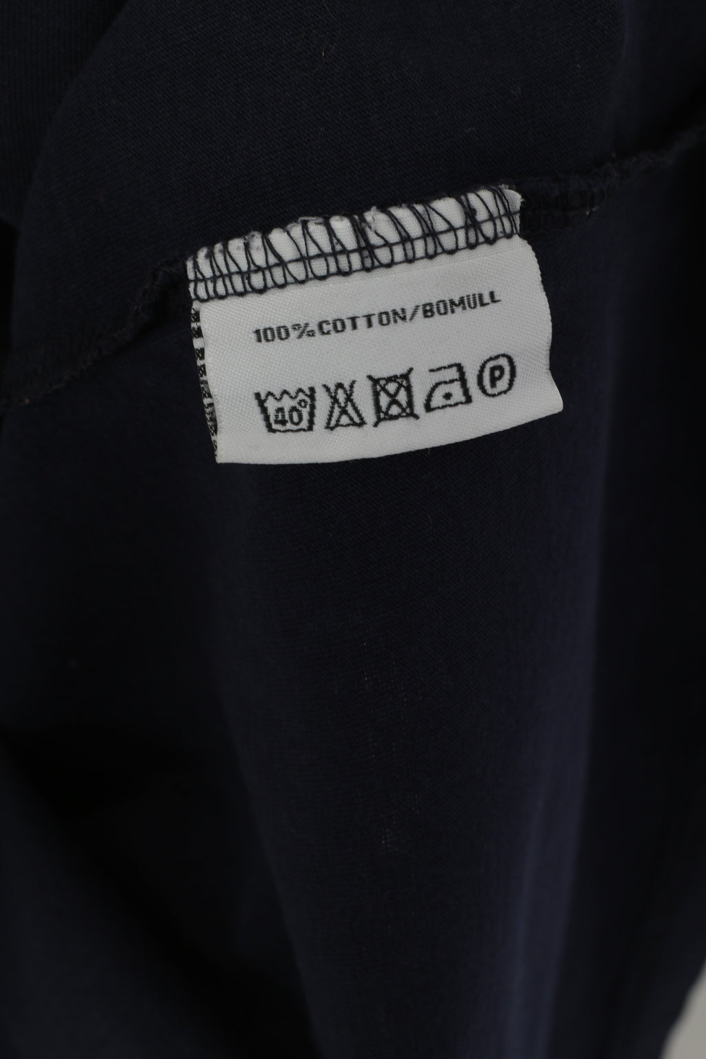 Etirel Homme L T-Shirt Marine Coton ETRL Academy Campus Graphic Top