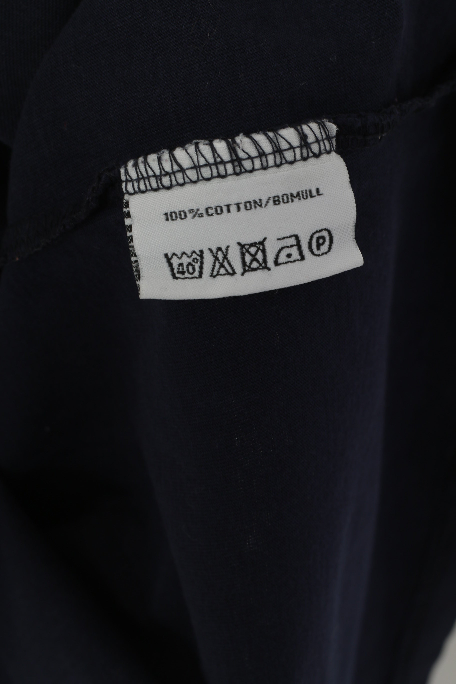 Etirel Homme L T-Shirt Marine Coton ETRL Academy Campus Graphic Top