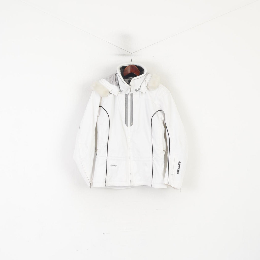 SPYDER Women 38 10 M Ski Jacket White Thinsulate LiteLoft XTL 10000mm Outdoor Top