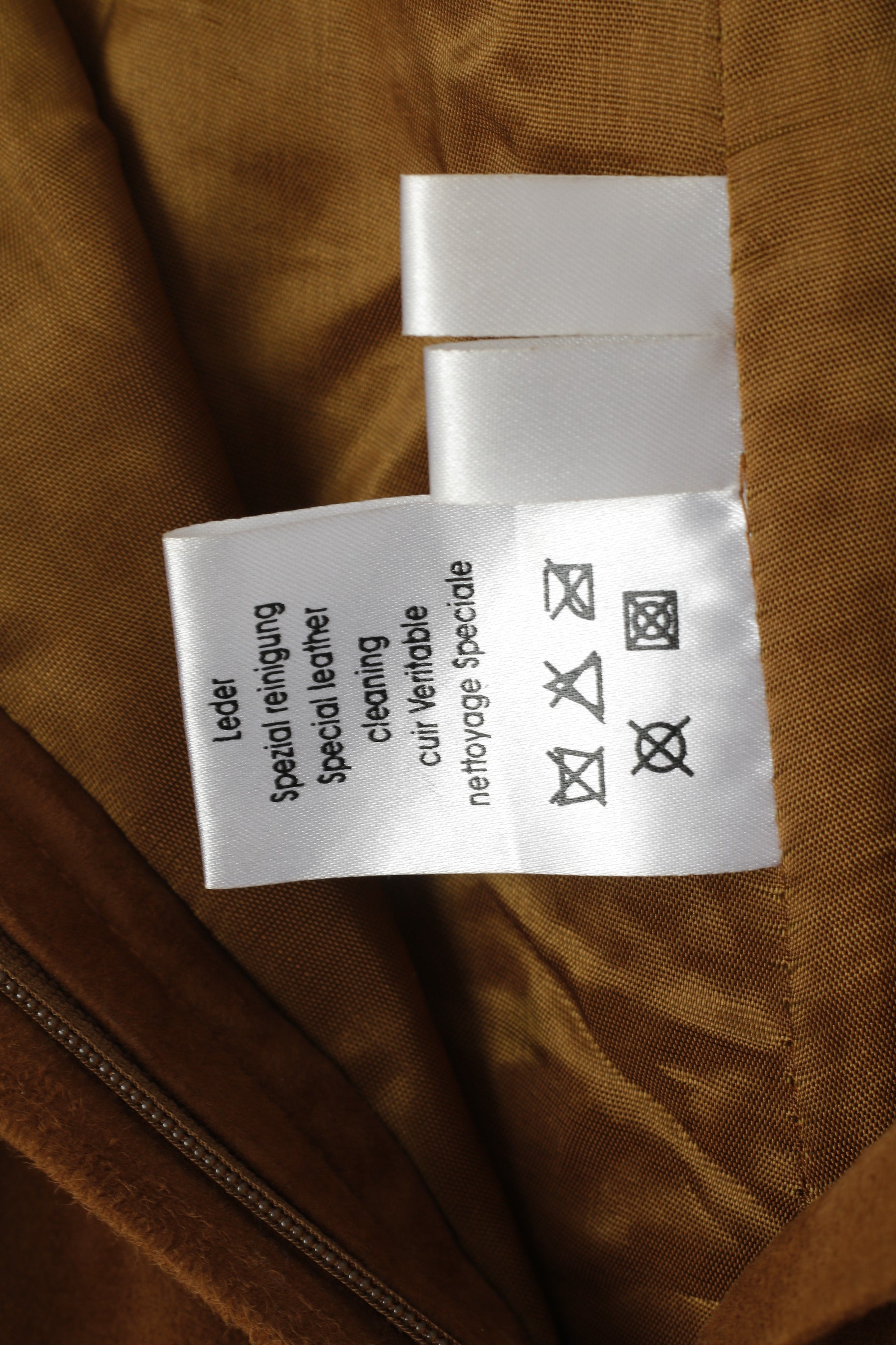 MILANO Di Alba Moda Femme 10 36 S Pantalon Camel Cuir Daim Pantalon Vintage