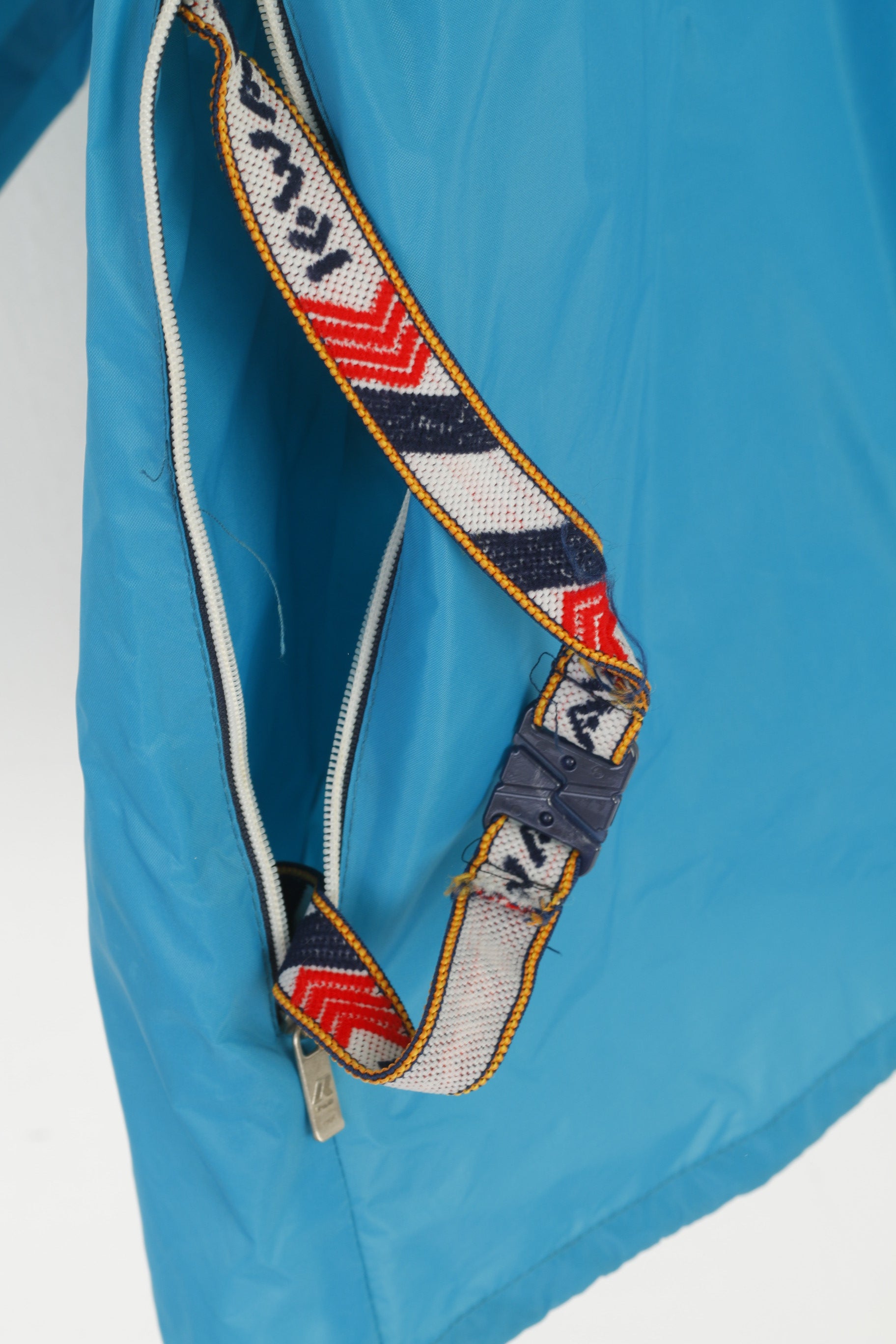 K-Way International Veste L pour homme Turquoise pliable vintage en nylon imperméable