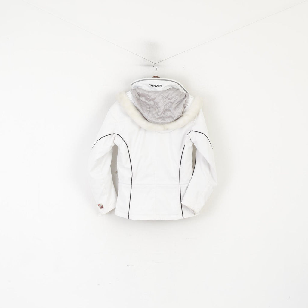 SPYDER Women 38 10 M Ski Jacket White Thinsulate LiteLoft XTL 10000mm Outdoor Top