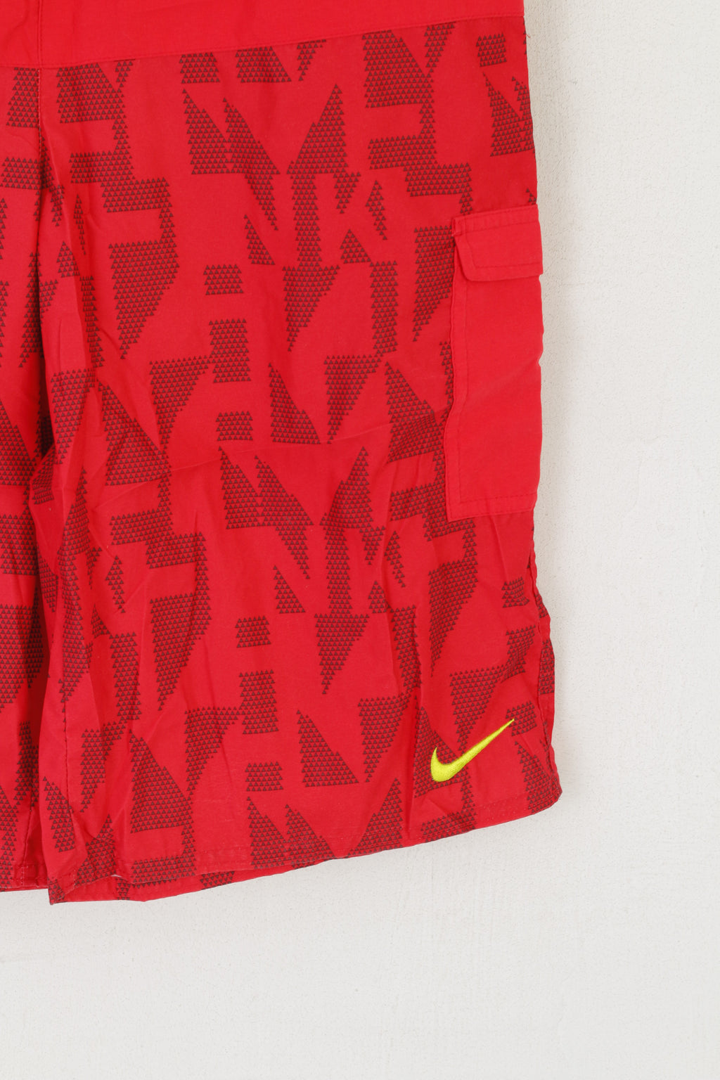 Pantaloncini Nike Ragazzo XL 158-170 13-15 Età Bermuda Sportivi Foderati In Mesh Rosso Vintage