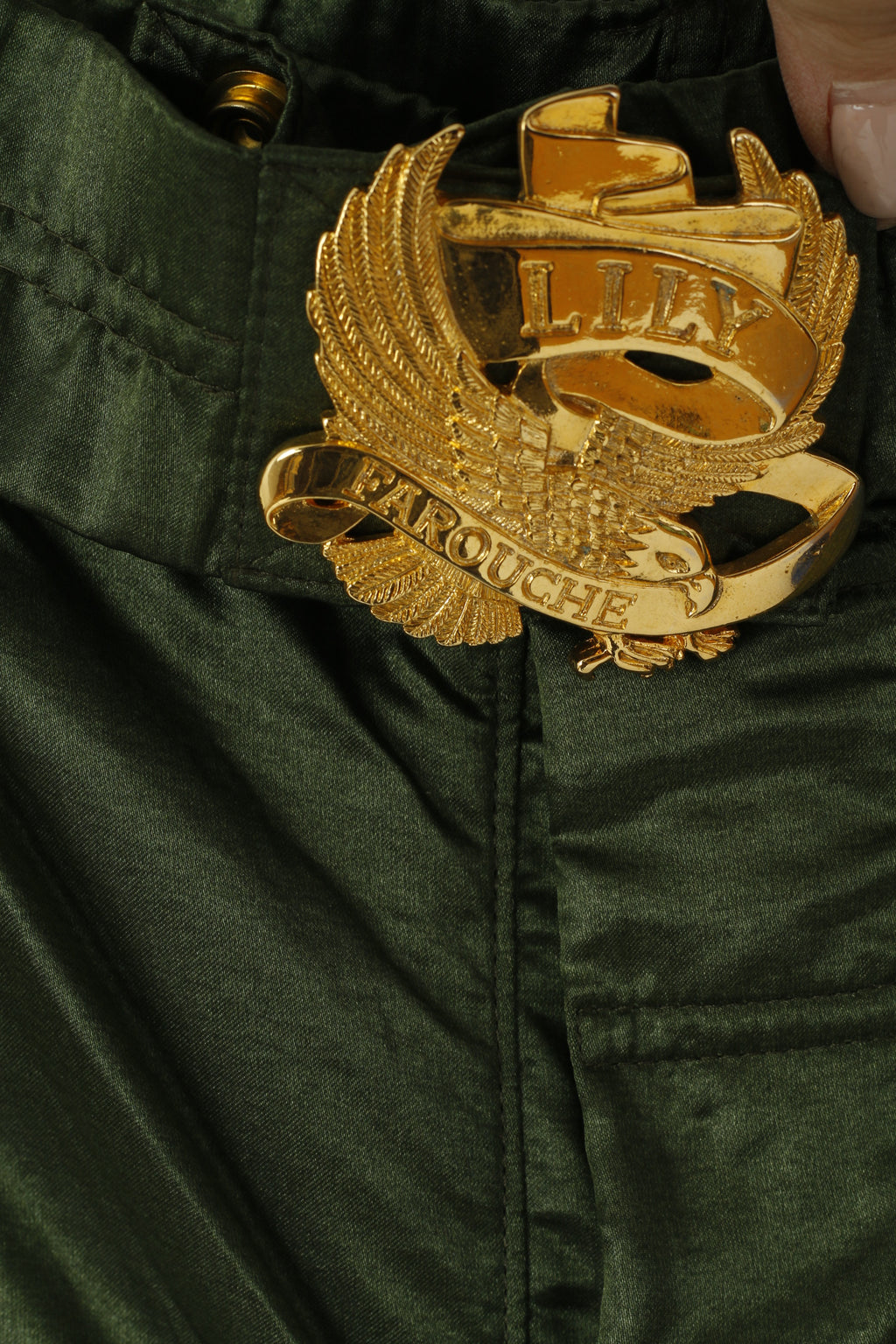 Lily Farouche Ski Power Women 7 XXL Pantalon de ski Pantalon de snowboard brillant en nylon vert