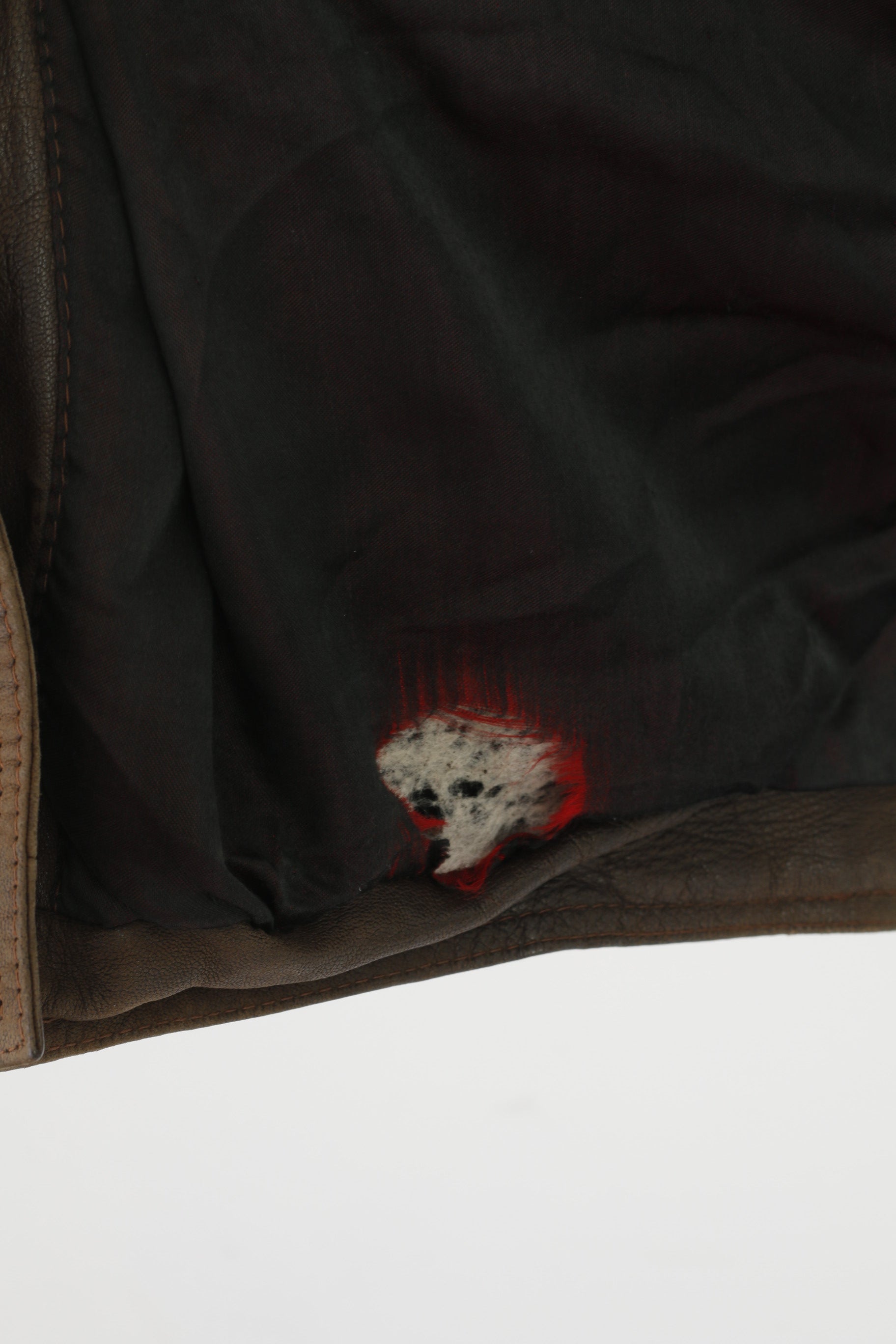 Vintage hommes 50 M veste en cuir Vintage peau douce marron épaulettes haut surdimensionné