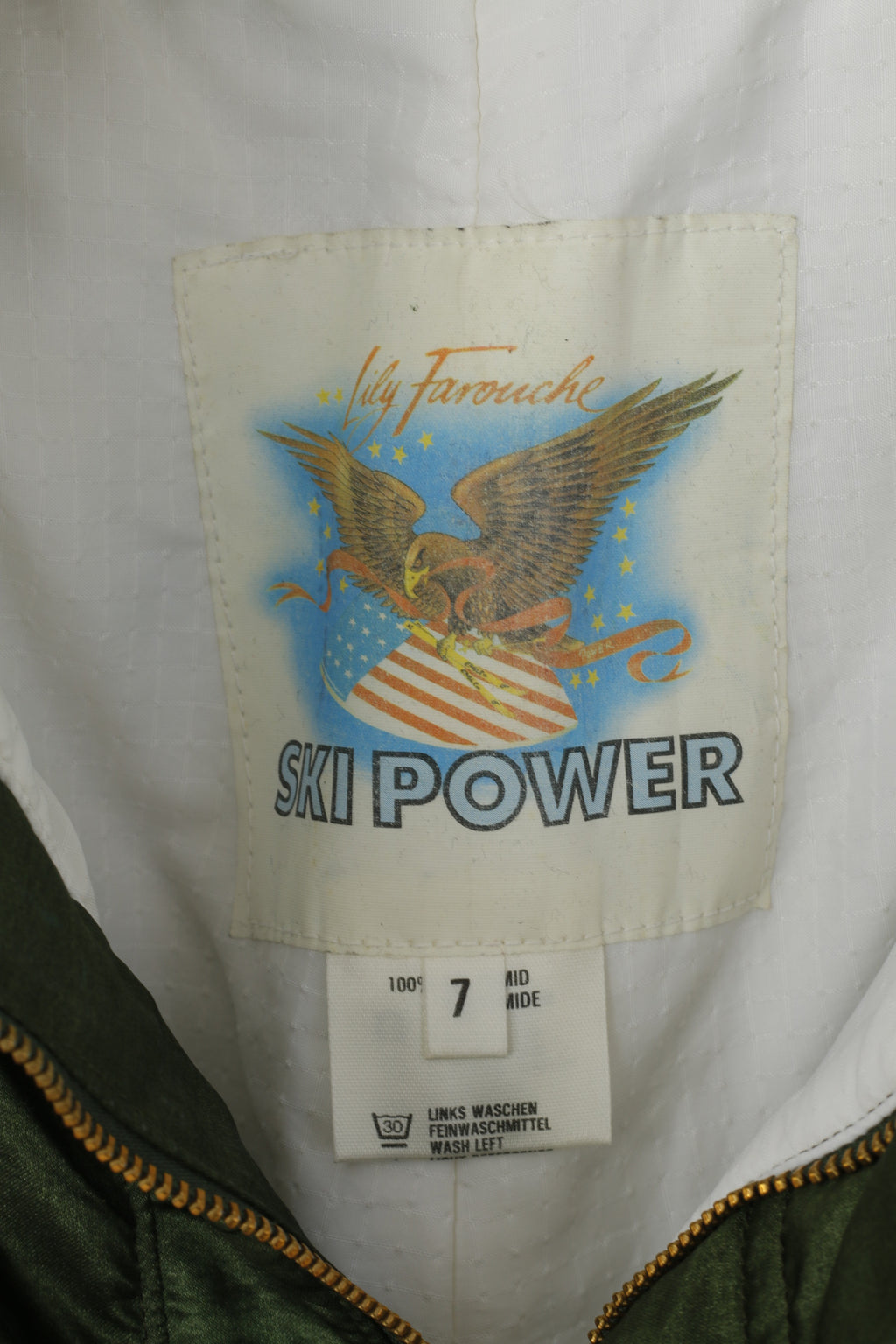 Lily Farouche Ski Power Women 7 XXL Pantalon de ski Pantalon de snowboard brillant en nylon vert