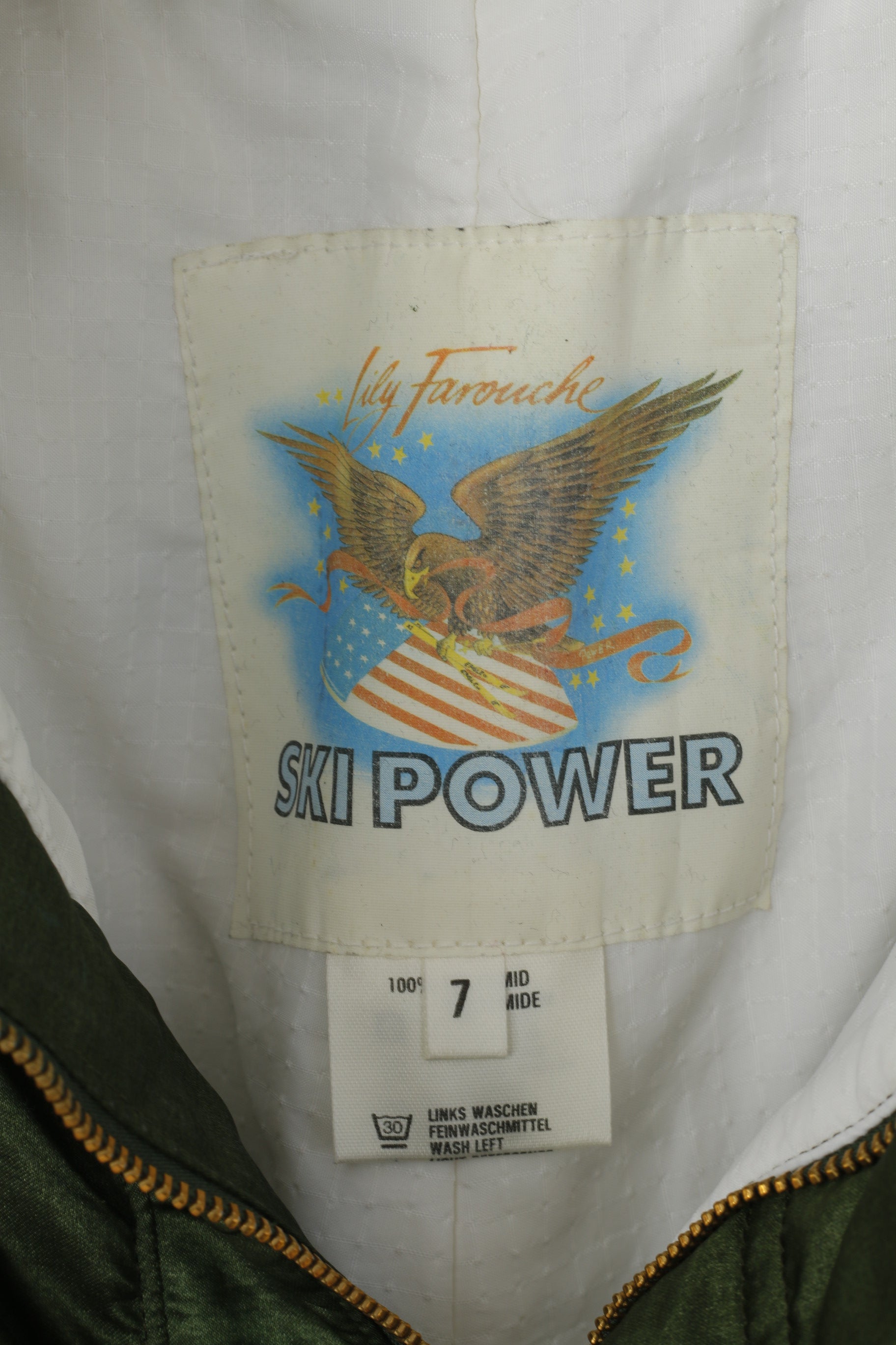 Lily Farouche Ski Power Women 7 XXL Pantalon de ski Pantalon de snowboard brillant en nylon vert