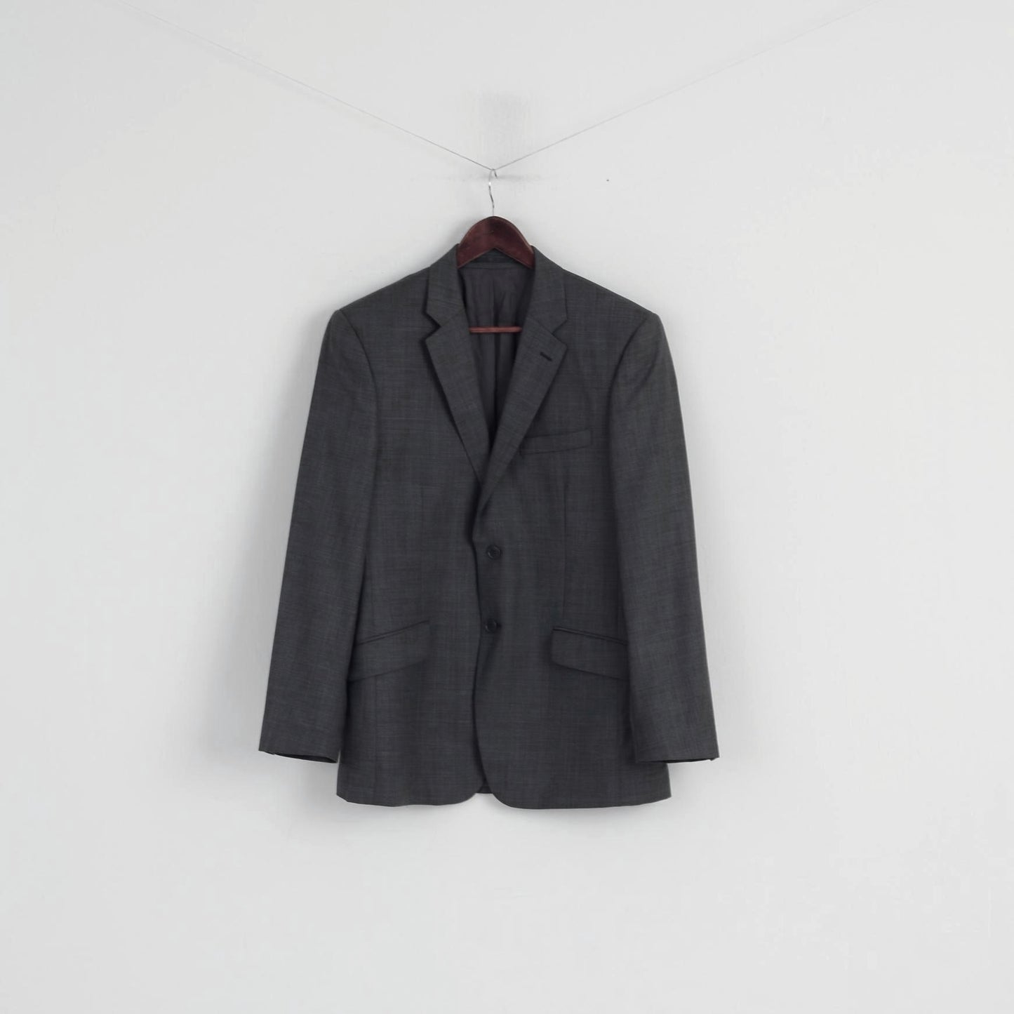 Fellini Men 40 Blazer Grey Wool Exclusively at Slaters Single Breasted Jacket