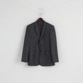 Fellini Men 40 Blazer Grey Wool Exclusively at Slaters Single Breasted Jacket