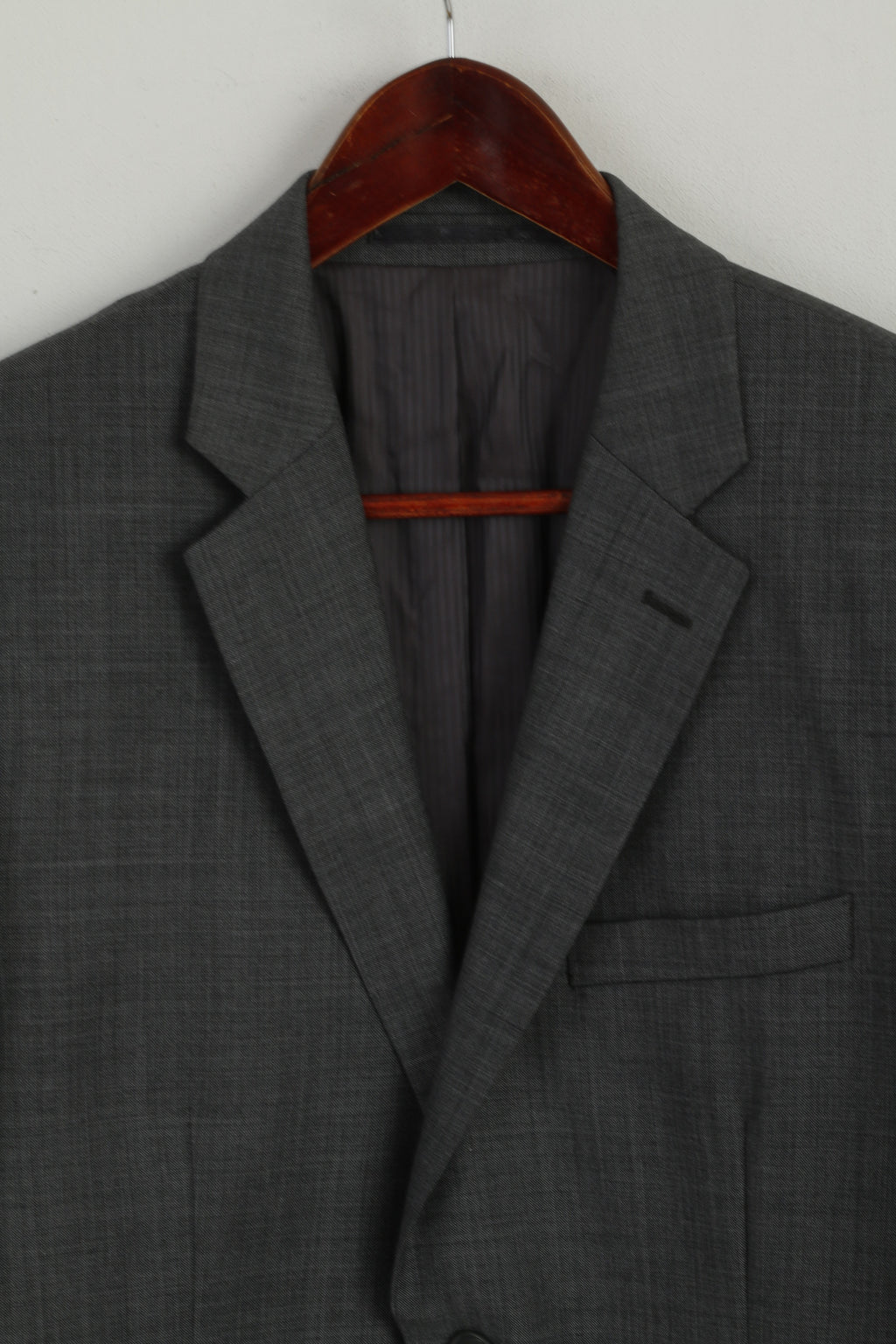 Fellini Men 40 Blazer Grey Wool Exclusively at Slaters Single Breasted Jacket