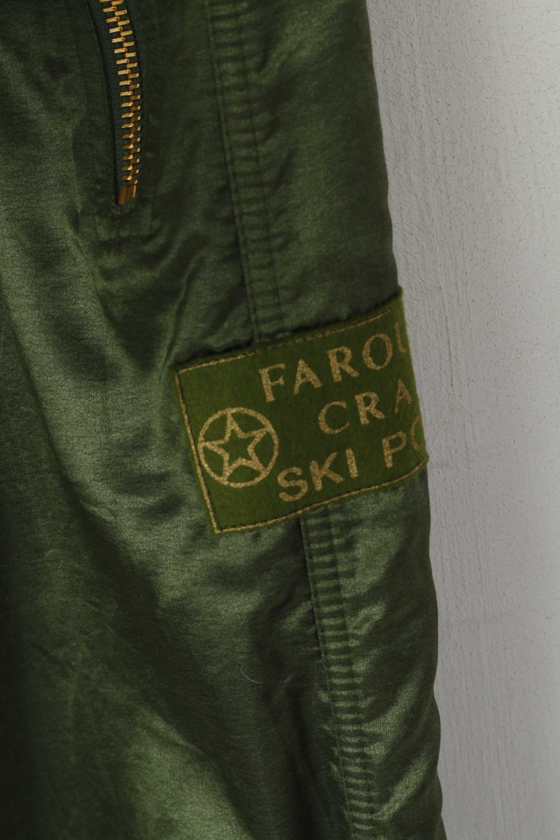 Lily Farouche Ski Power Women 7 XXL Pantalon de ski Pantalon de snowboard brillant en nylon vert