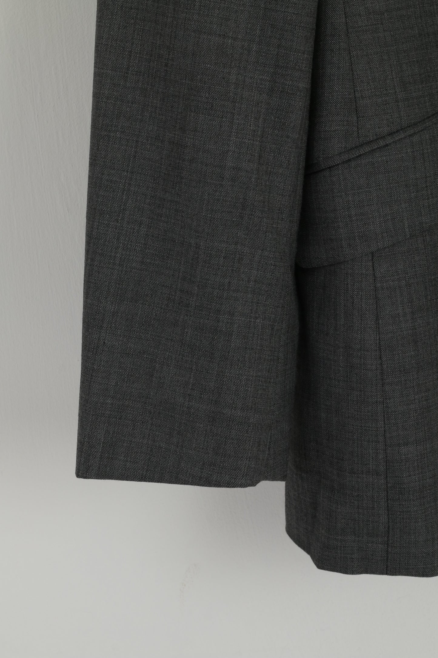 Fellini Men 40 Blazer Grey Wool Exclusively at Slaters Single Breasted Jacket