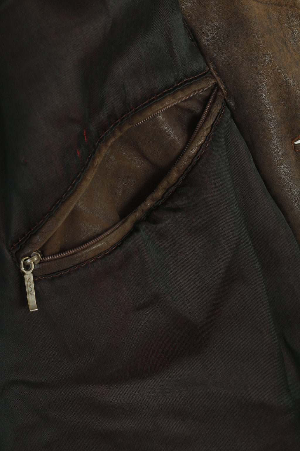 Vintage hommes 50 M veste en cuir Vintage peau douce marron épaulettes haut surdimensionné