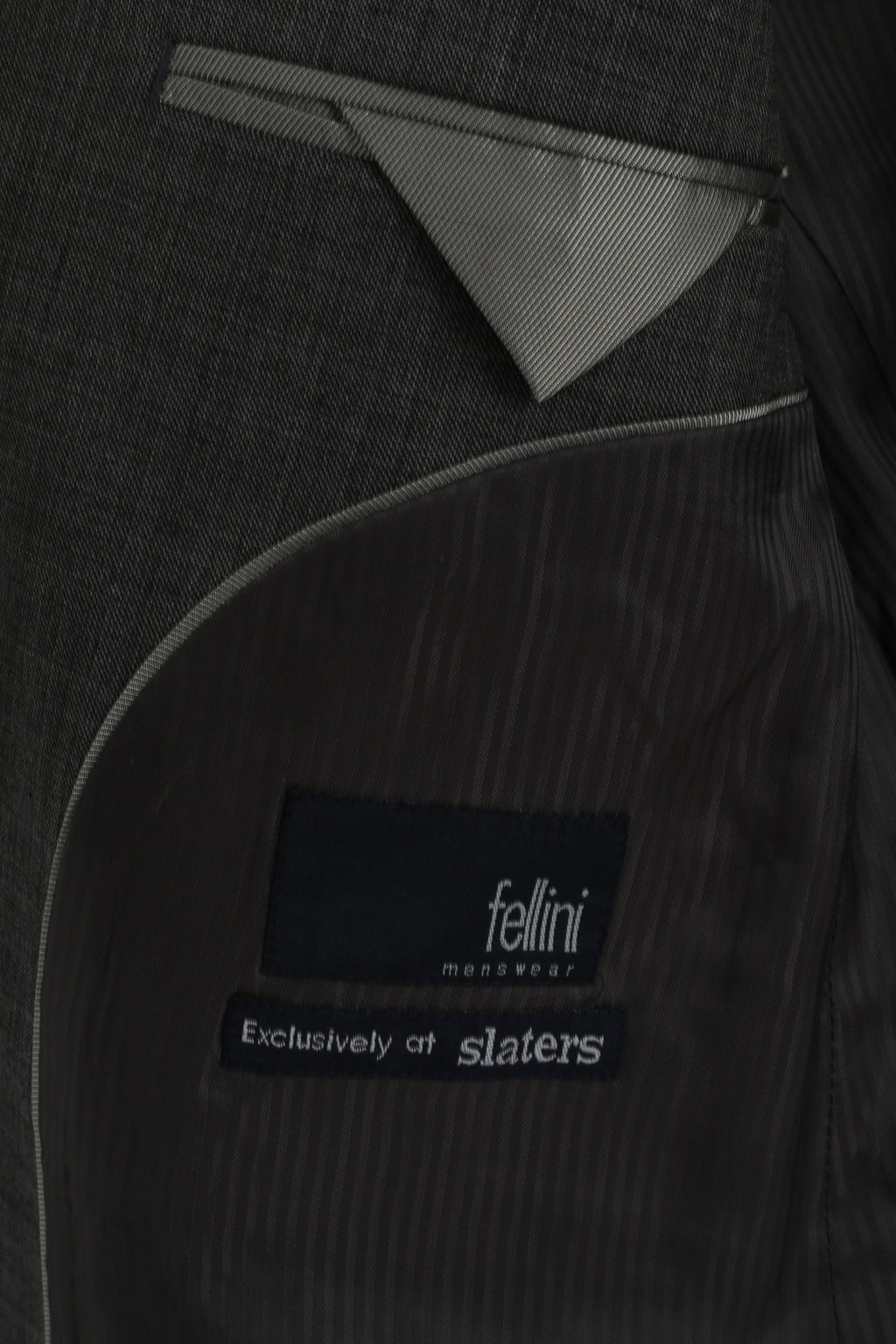 Fellini Men 40 Blazer Grey Wool Exclusively at Slaters Single Breasted Jacket