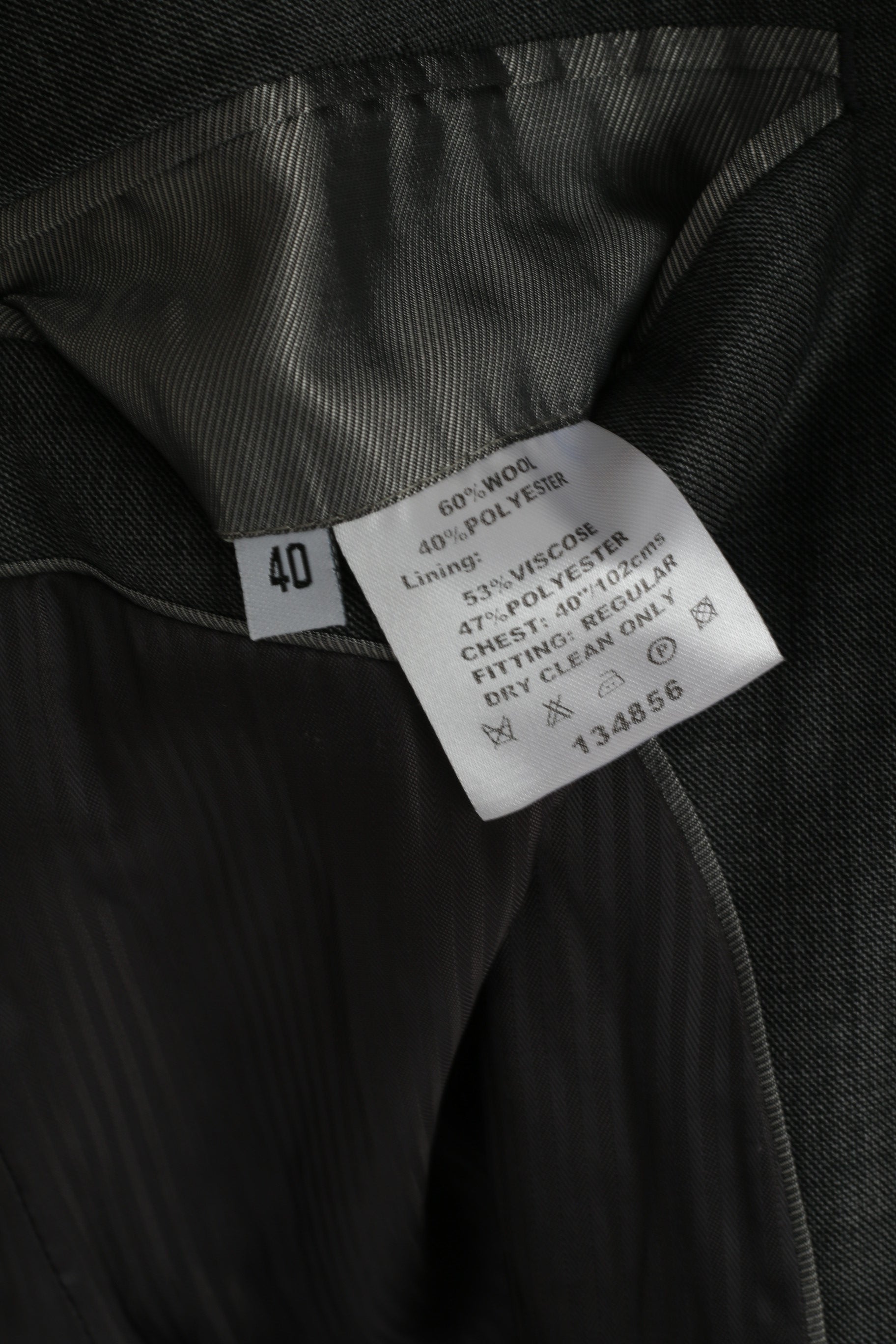 Fellini Men 40 Blazer Grey Wool Exclusively at Slaters Single Breasted Jacket