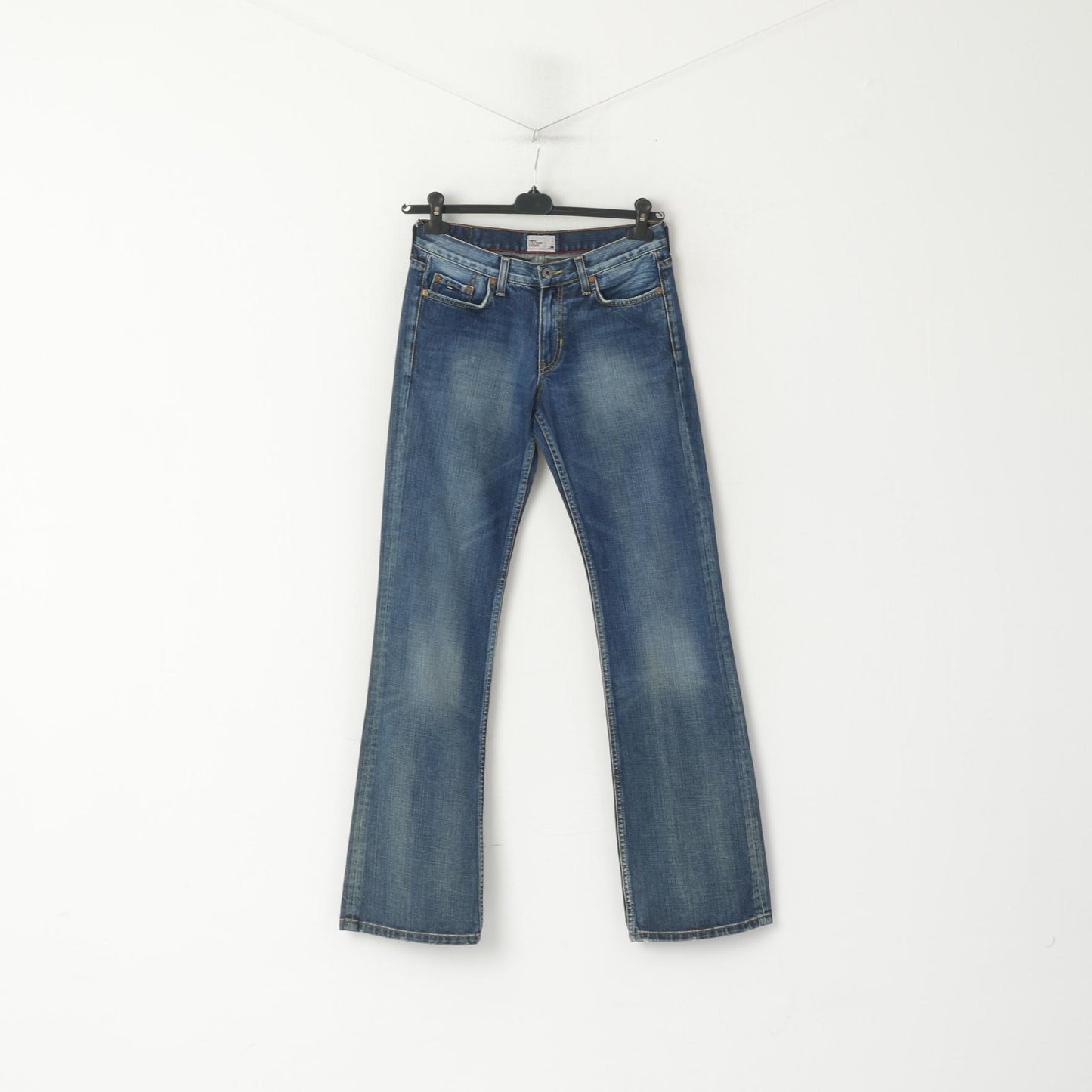Tommy Hilfiger Denim femme 28 34 pantalon jean en coton bleu marine pantalon hipster bootcut