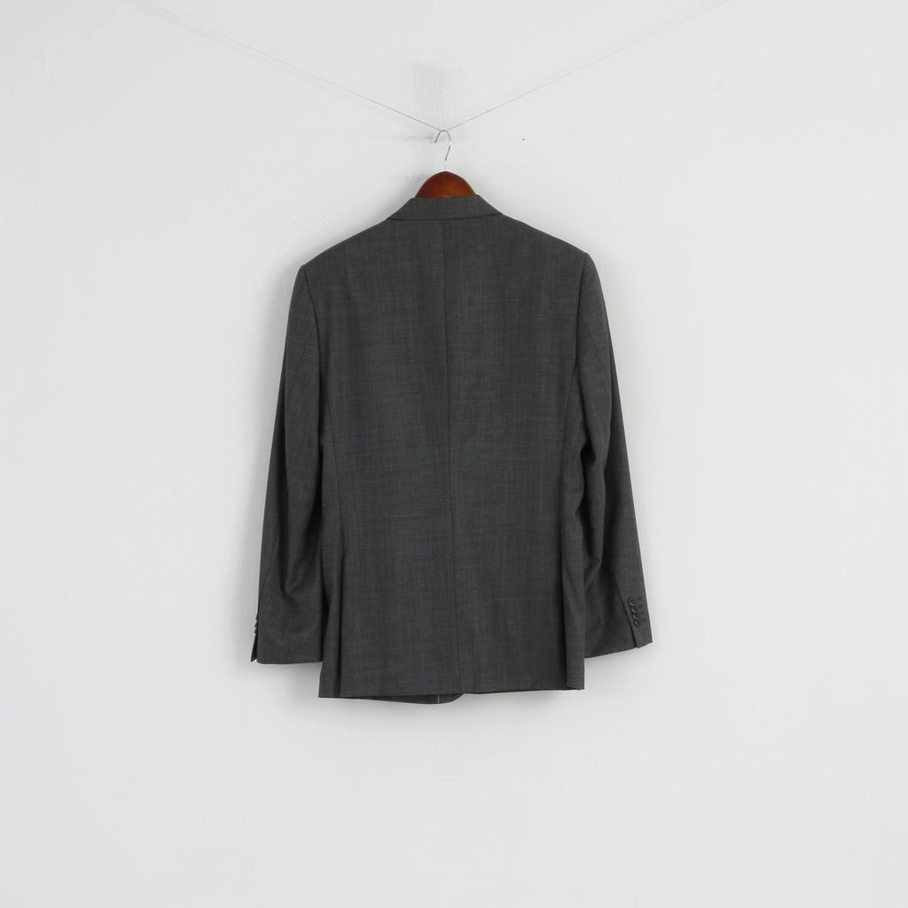 Fellini Men 40 Blazer Grey Wool Exclusively at Slaters Single Breasted Jacket