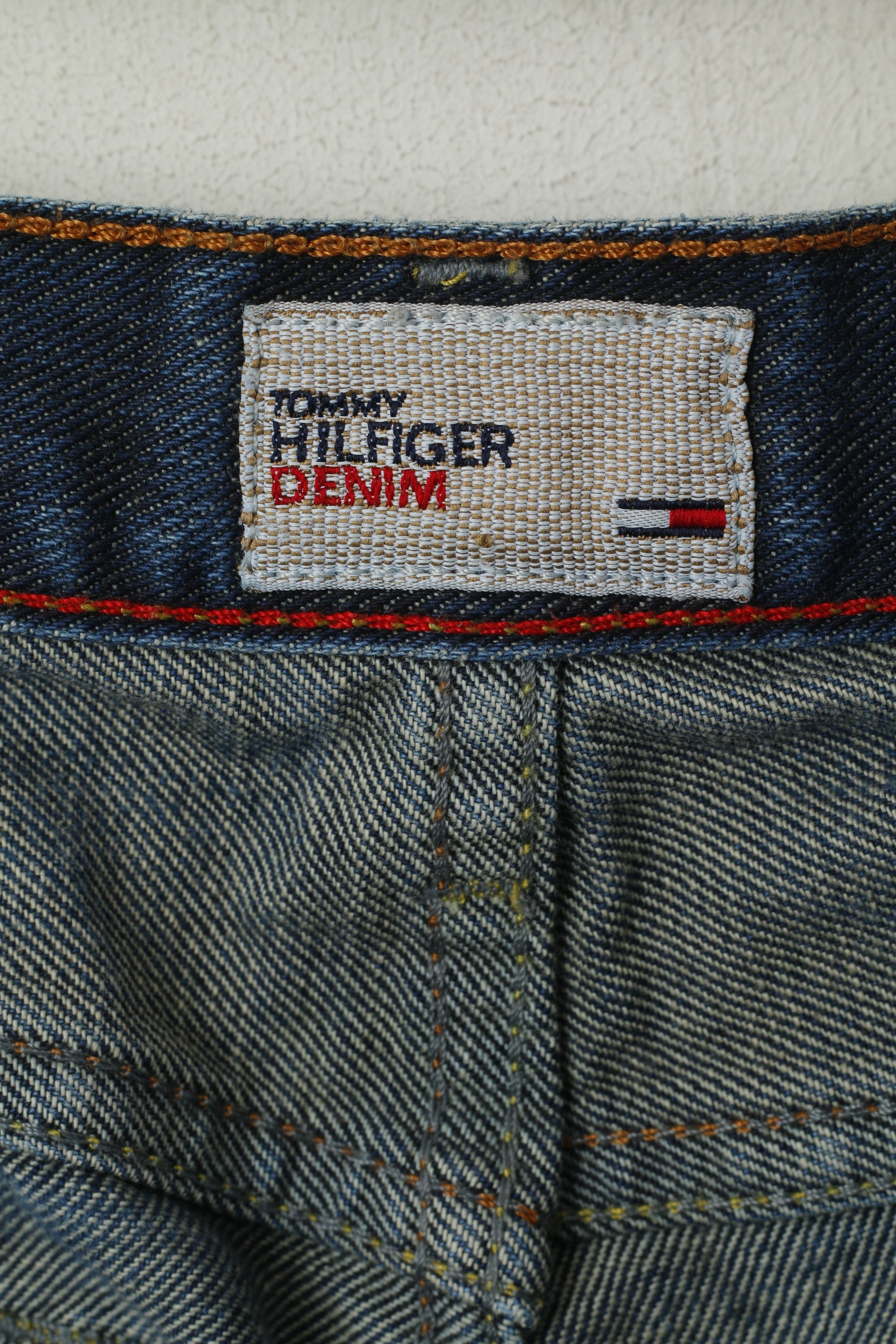 Tommy Hilfiger Denim Women 28 34 Trousers Navy Cotton Jeans Hipster Bootcut Pants