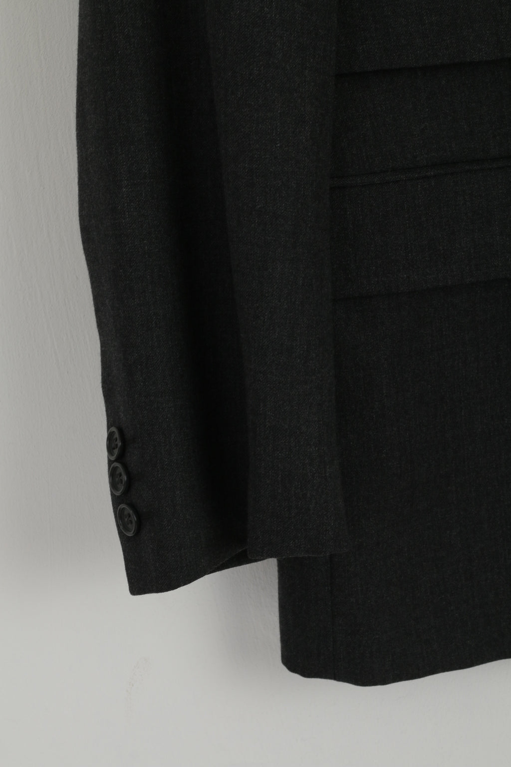 Marlane Men 52 42 Blazer Charcoal Wool Super 100 Made in Italy Classic Jacket