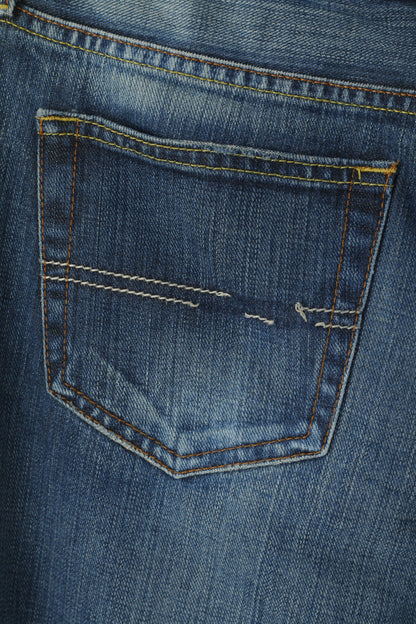 Tommy Hilfiger Denim Women 28 34 Trousers Navy Cotton Jeans Hipster Bootcut Pants