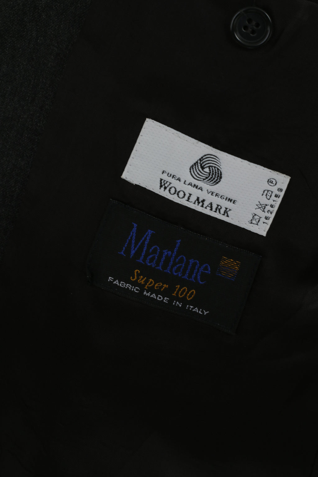 Marlane Men 52 42 Blazer Charcoal Wool Super 100 Made in Italy Classic Jacket