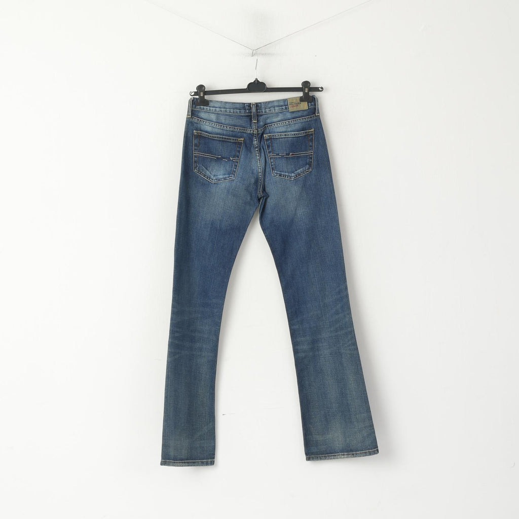 Tommy Hilfiger Denim Women 28 34 Trousers Navy Cotton Jeans Hipster Bootcut Pants