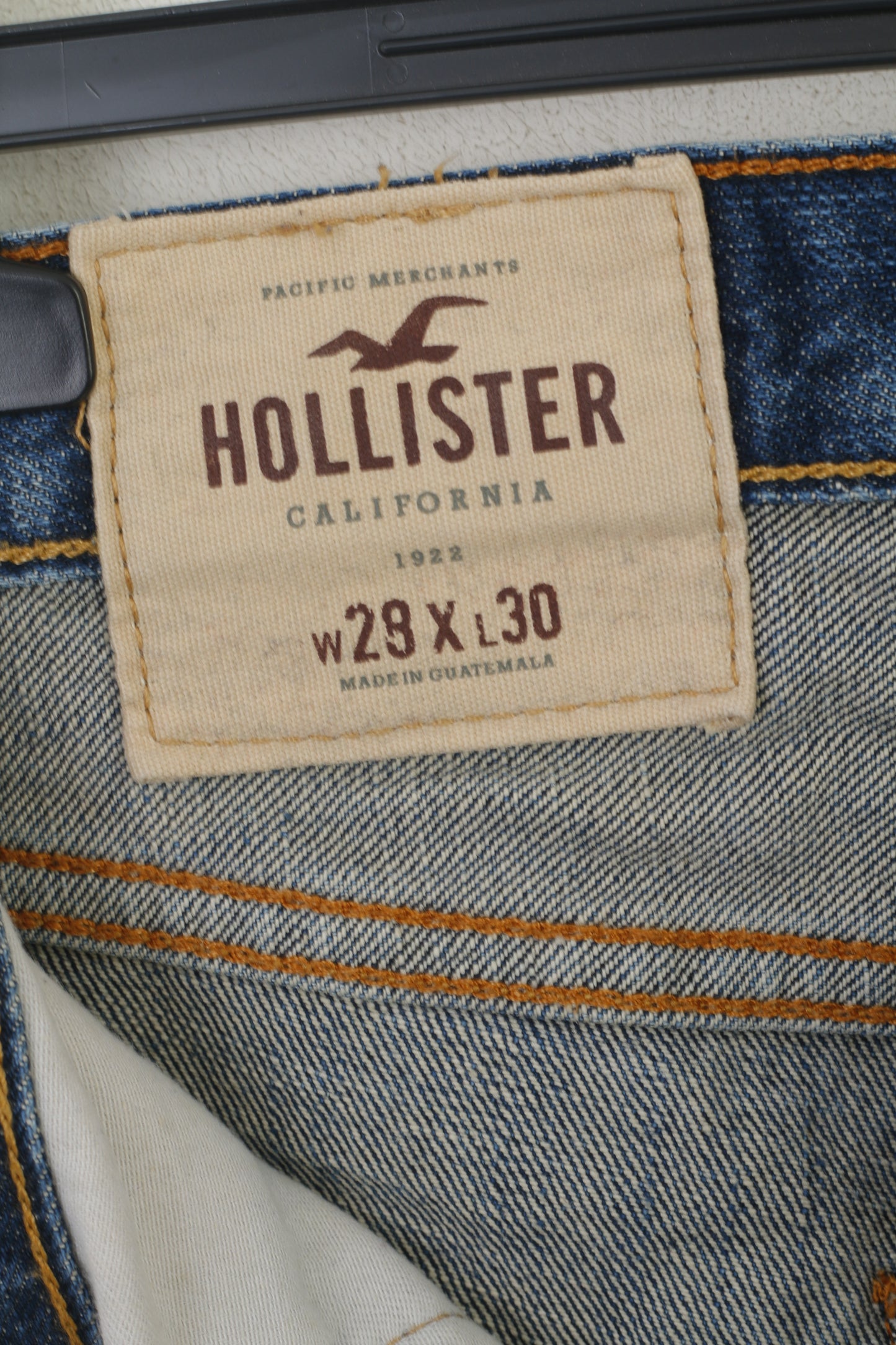 Hollister Women 28 Jeans Trousers Navy Denim Cotton Straight Classic Pants