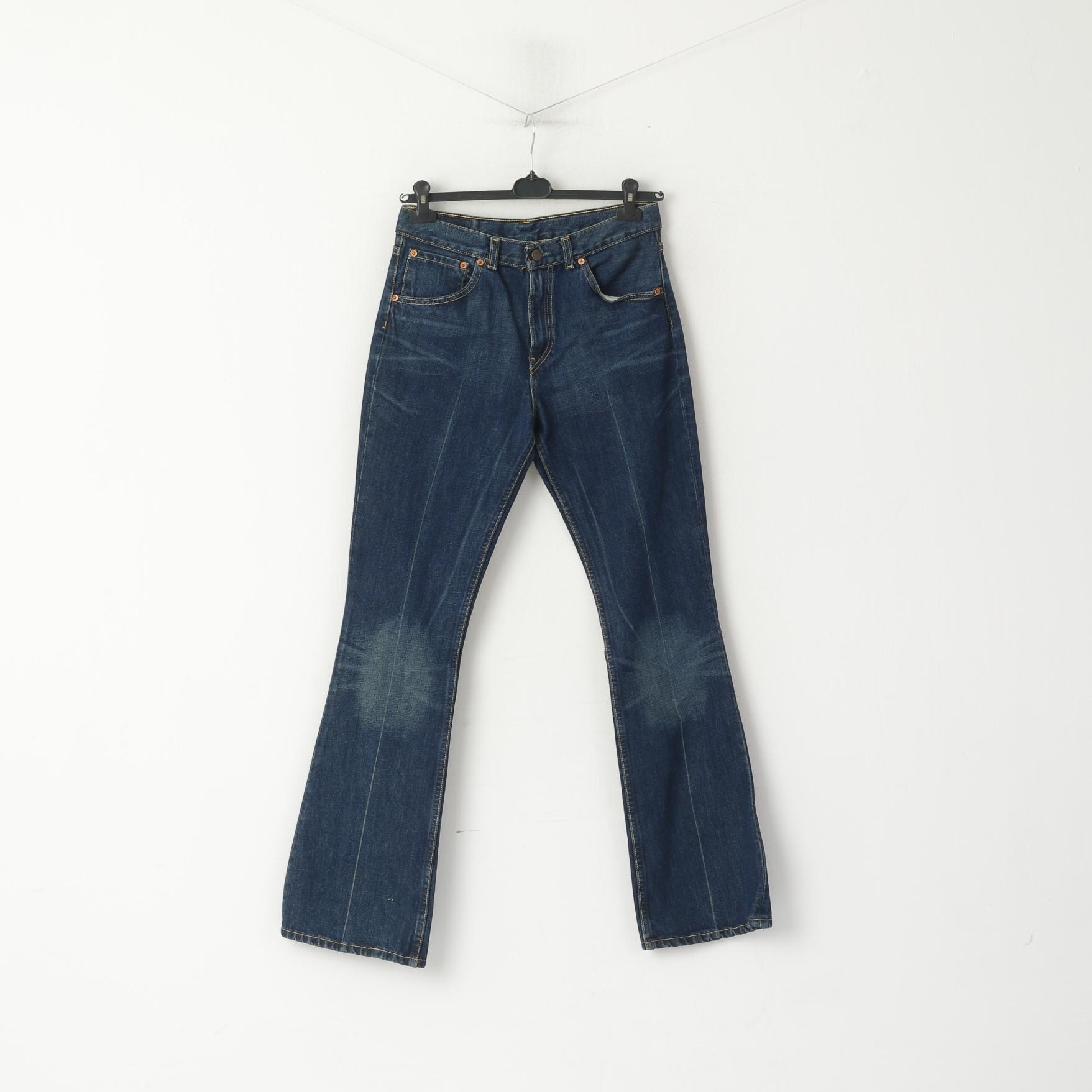 Levi Strauss &amp; Co. Pantaloni da donna 30 34 Pantaloni bootcut 525 in denim di cotone blu scuro